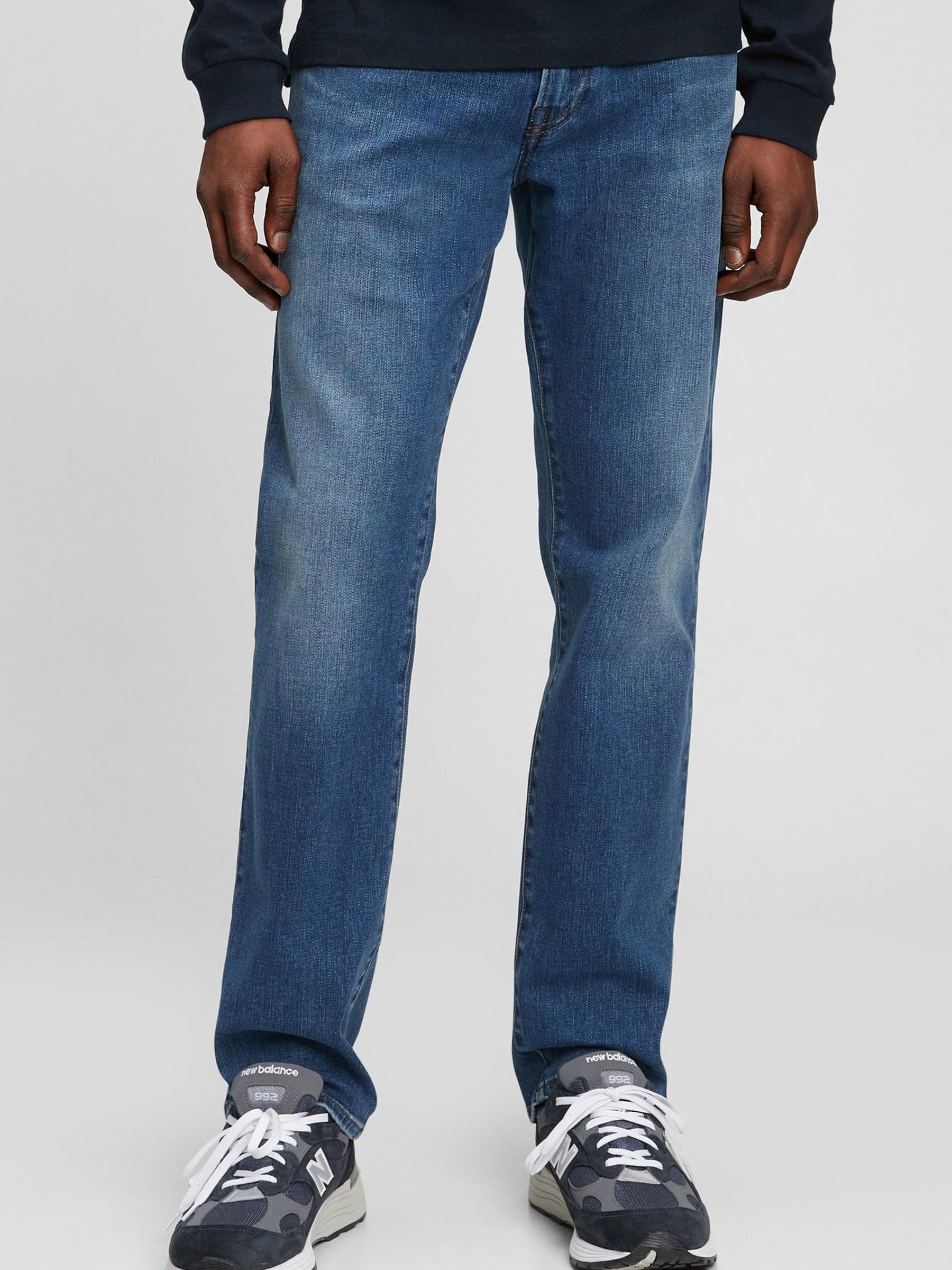 Mid Wash Blue Straight Jeans - Image 1 of 1