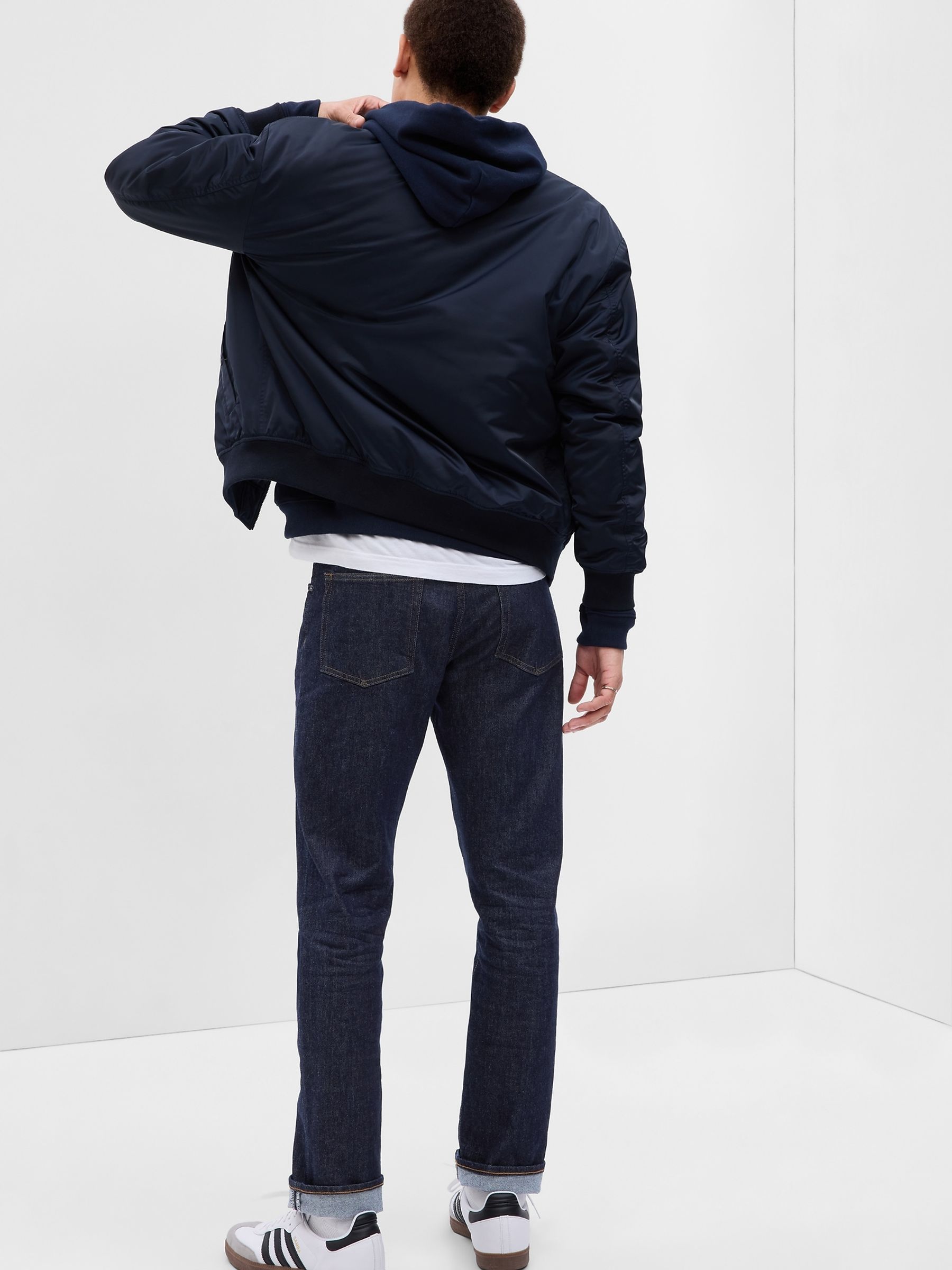 Dark Indigo Blue Slim Fit Comfort Stretch Soft Jeans - Image 4 of 8