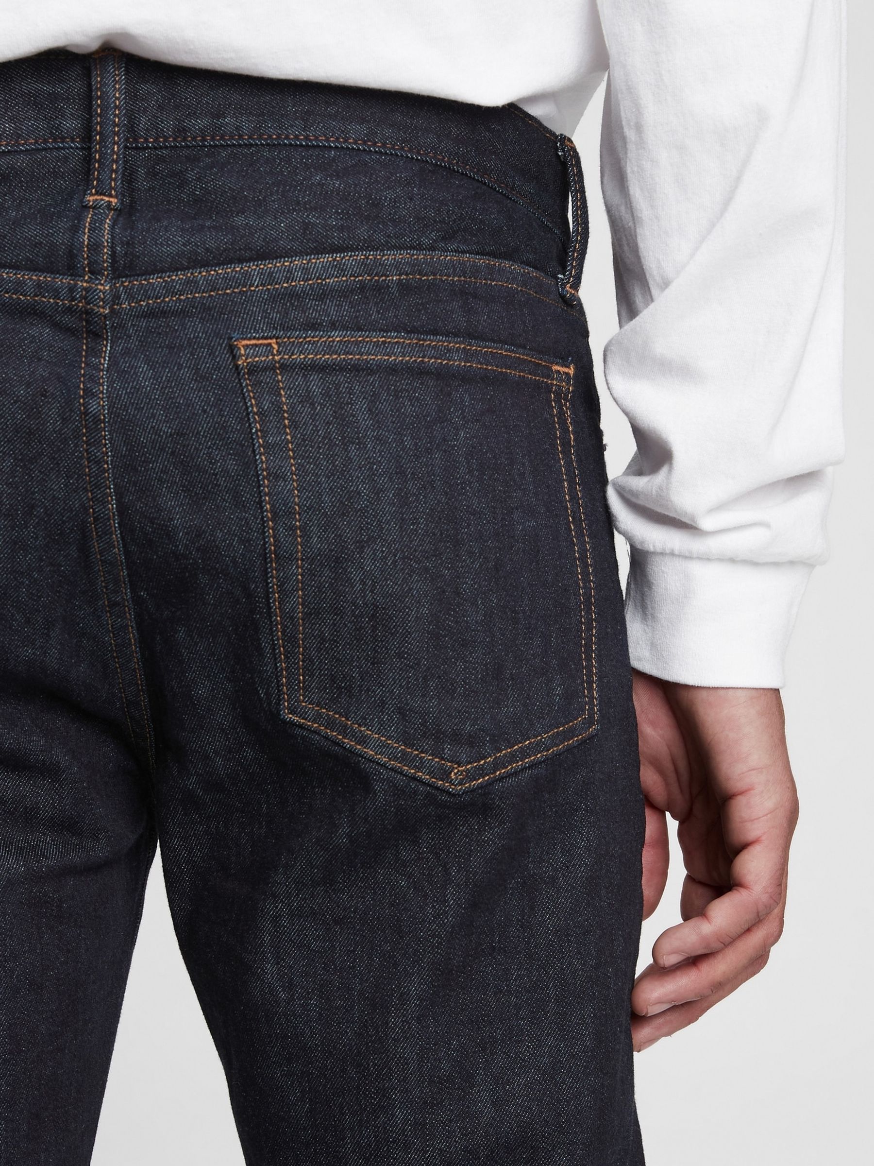 Dark Indigo Blue Slim Fit Comfort Stretch Soft Jeans - Image 7 of 8