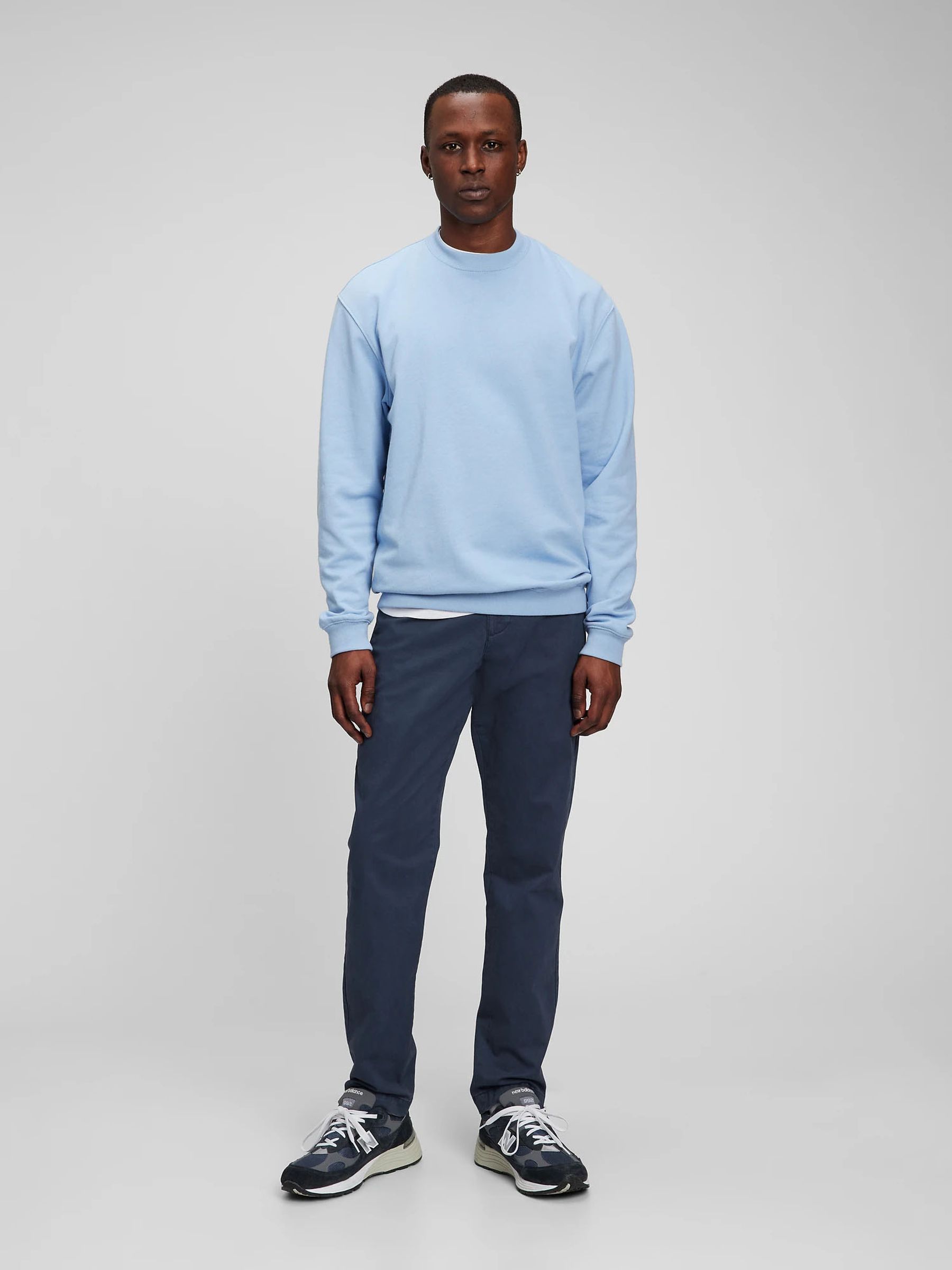 Blue Straight Taper Fit Essential Chinos - Image 1 of 4