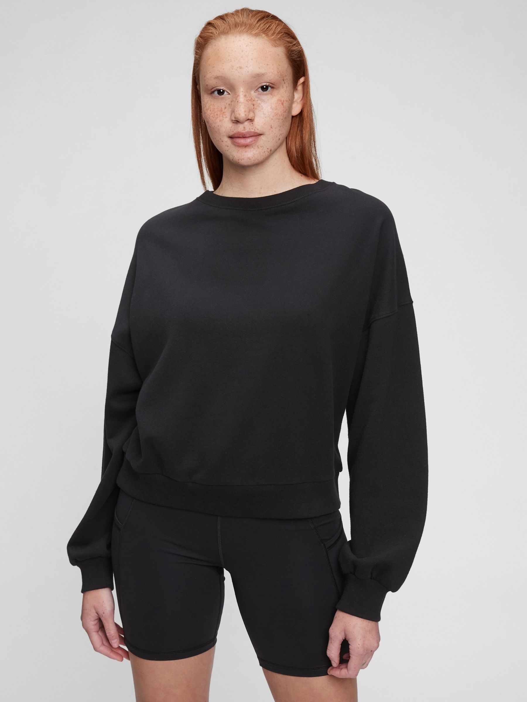 Black Vintage Soft Crew Neck Sweatshirt - Image 1 of 1