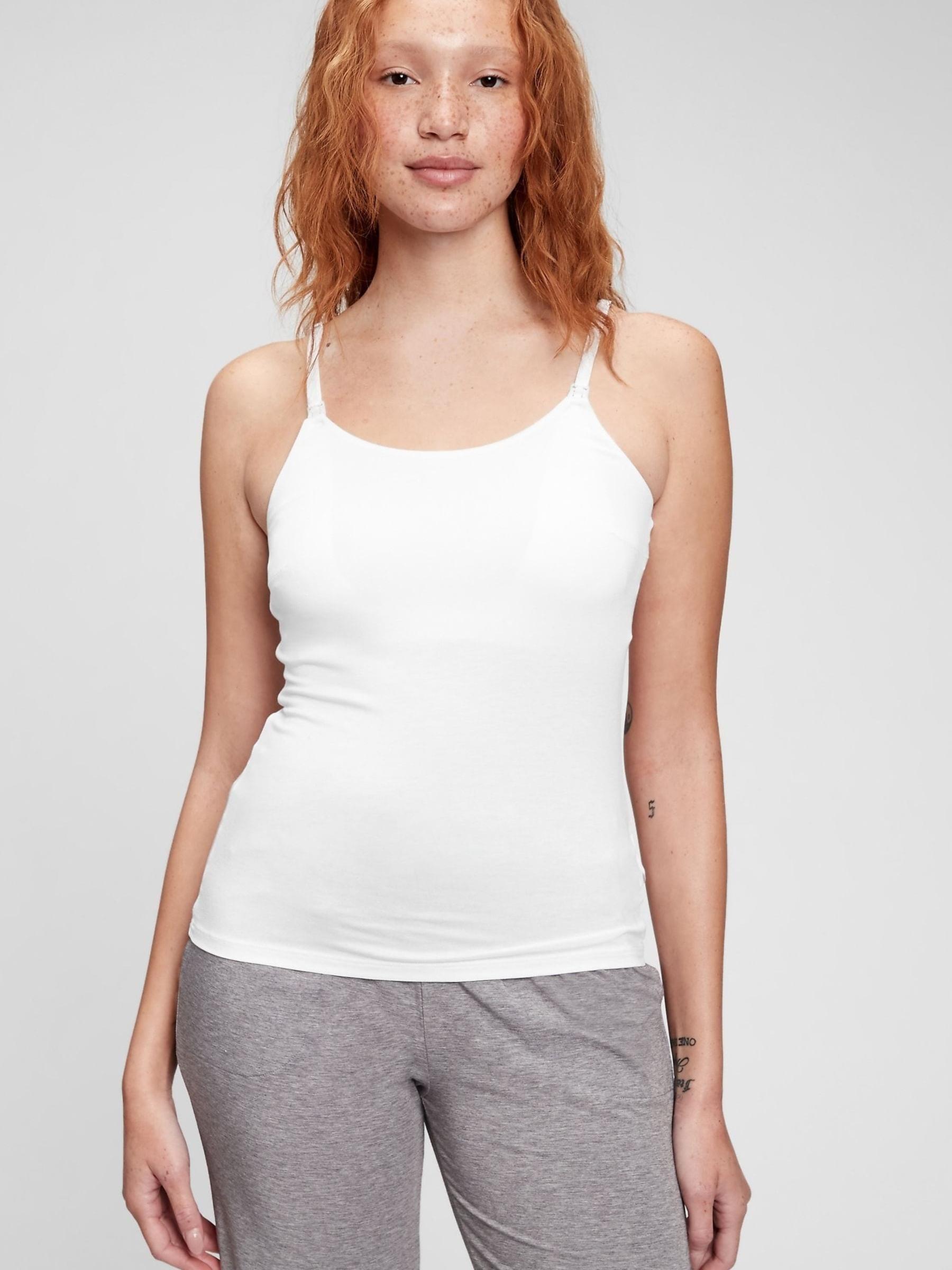White Maternity Nursing Halterneck Cami Top - Image 1 of 4