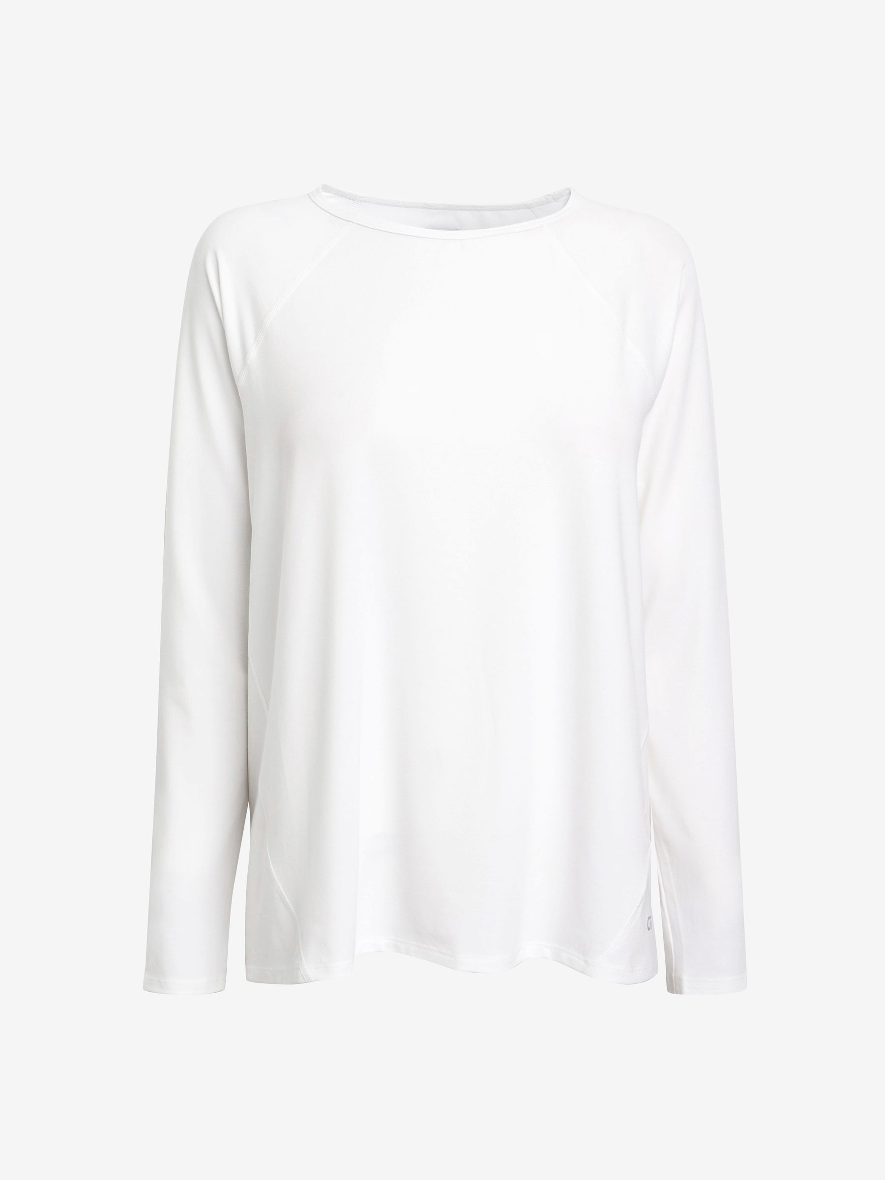 White Maternity Breathable Long Sleeve Crew Neck T-Shirt - Image 2 of 2