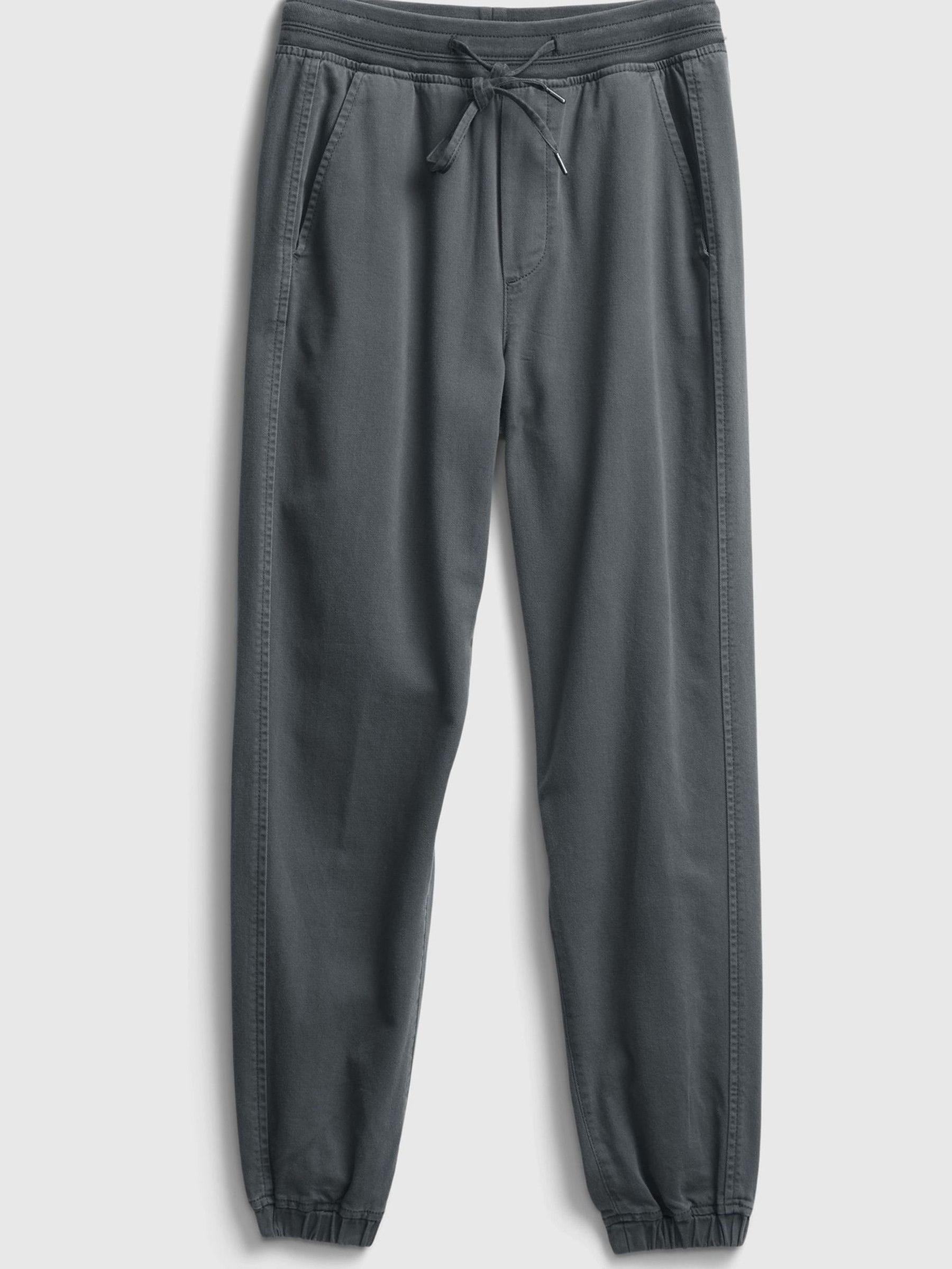 Grey Ribbed Pull-On Joggers - Image 4 of 4