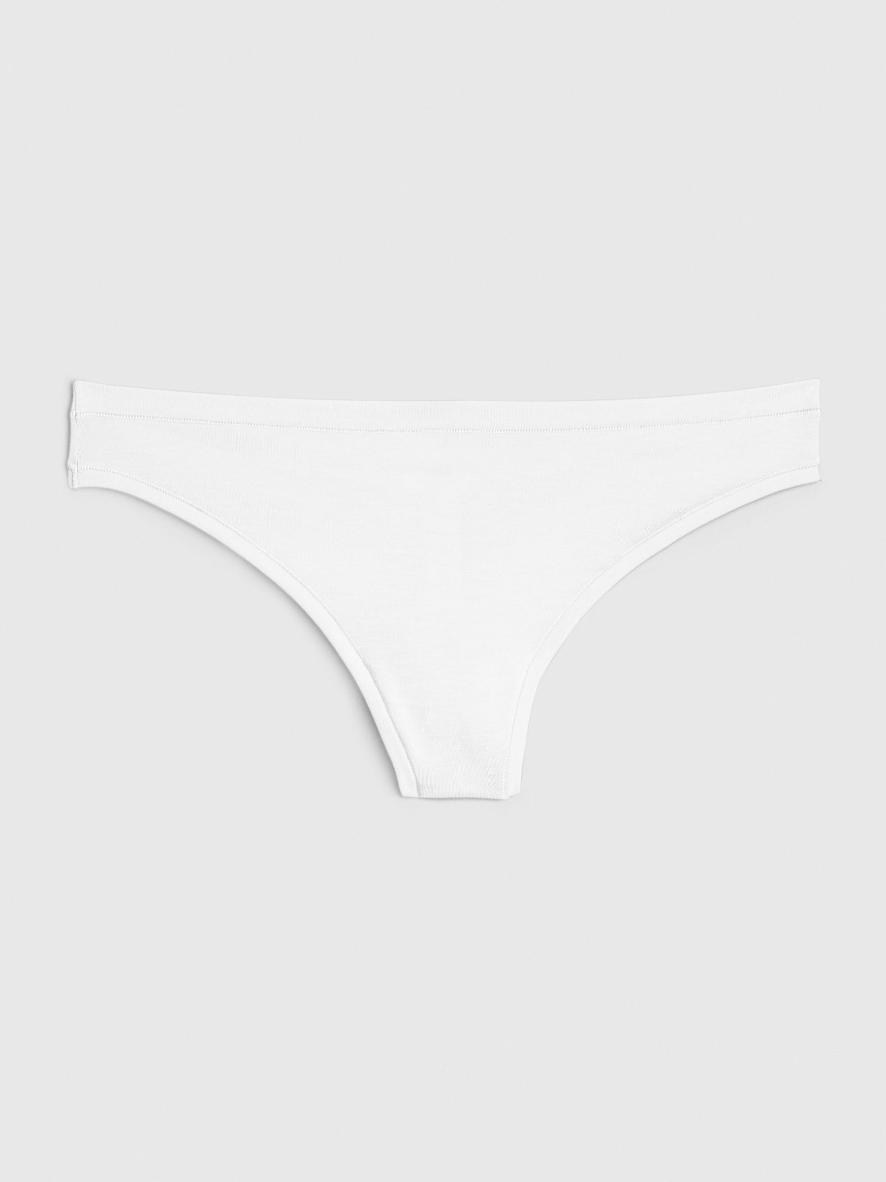 White Breathable Thong Knickers - Image 1 of 1