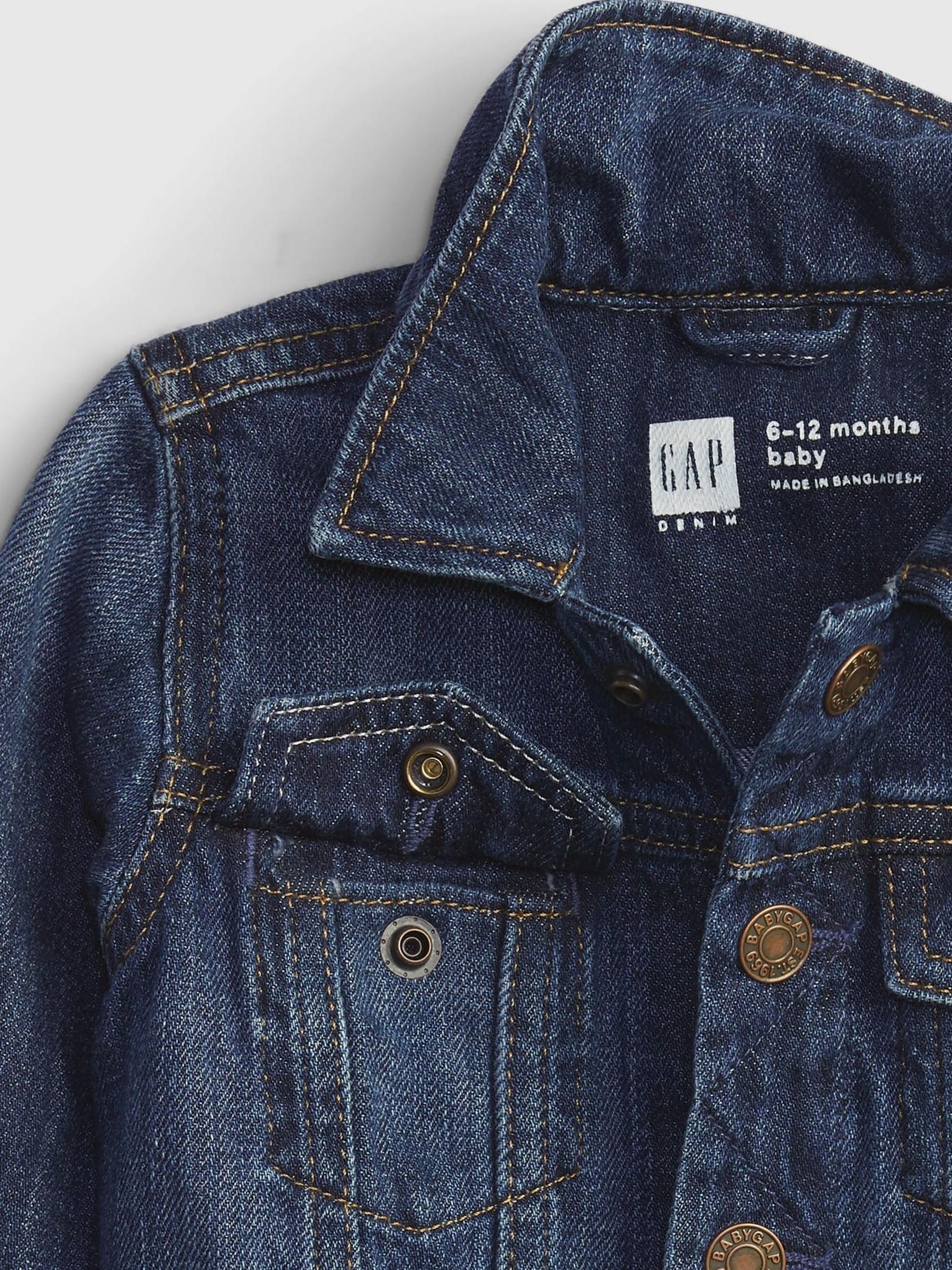Blue Organic Cotton Denim Jacket (Newborn - 24mths) - Image 3 of 3