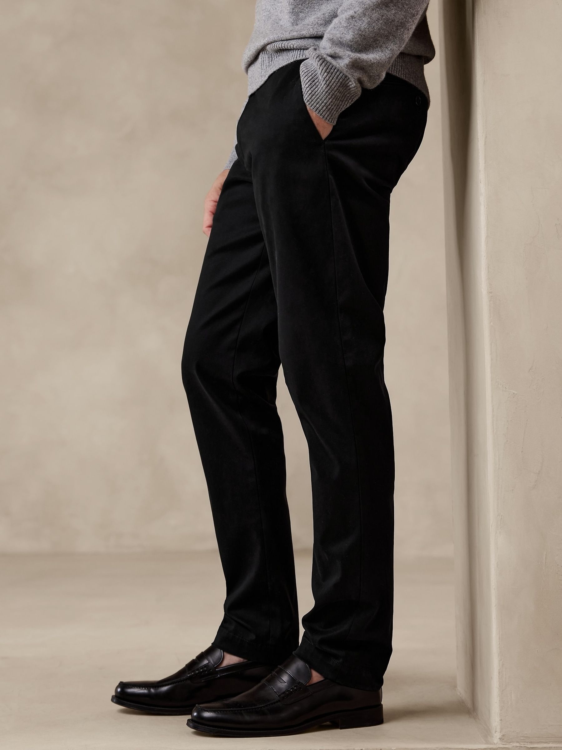 Banana Republic Black Athletic Tapered Fit Chinos - Image 2 of 3
