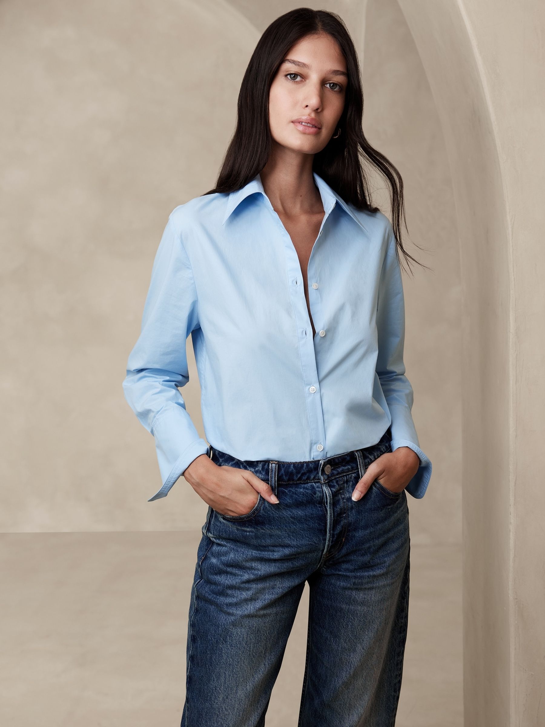 Banana Republic Blue The Perfect Shirt - Image 1 of 1