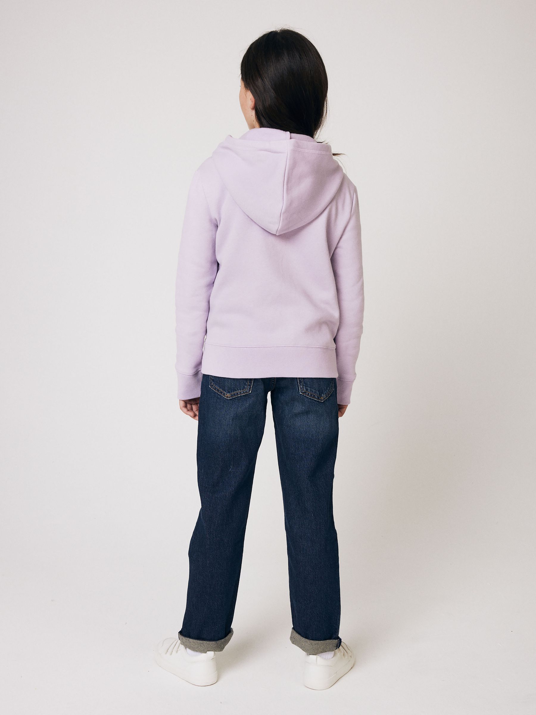 Dark Wash Blue Mid Rise Stretch Girlfriend Jeans (4-16yrs) - Image 3 of 11