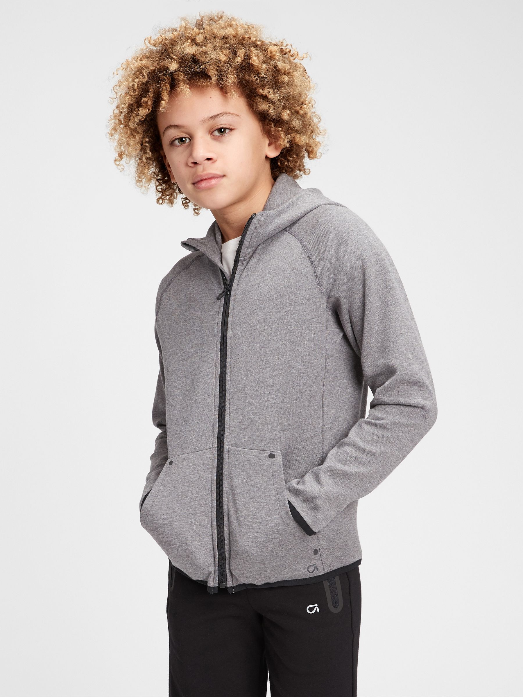 Grey Fit Tech Performance Hoodie - Image 1 of 3