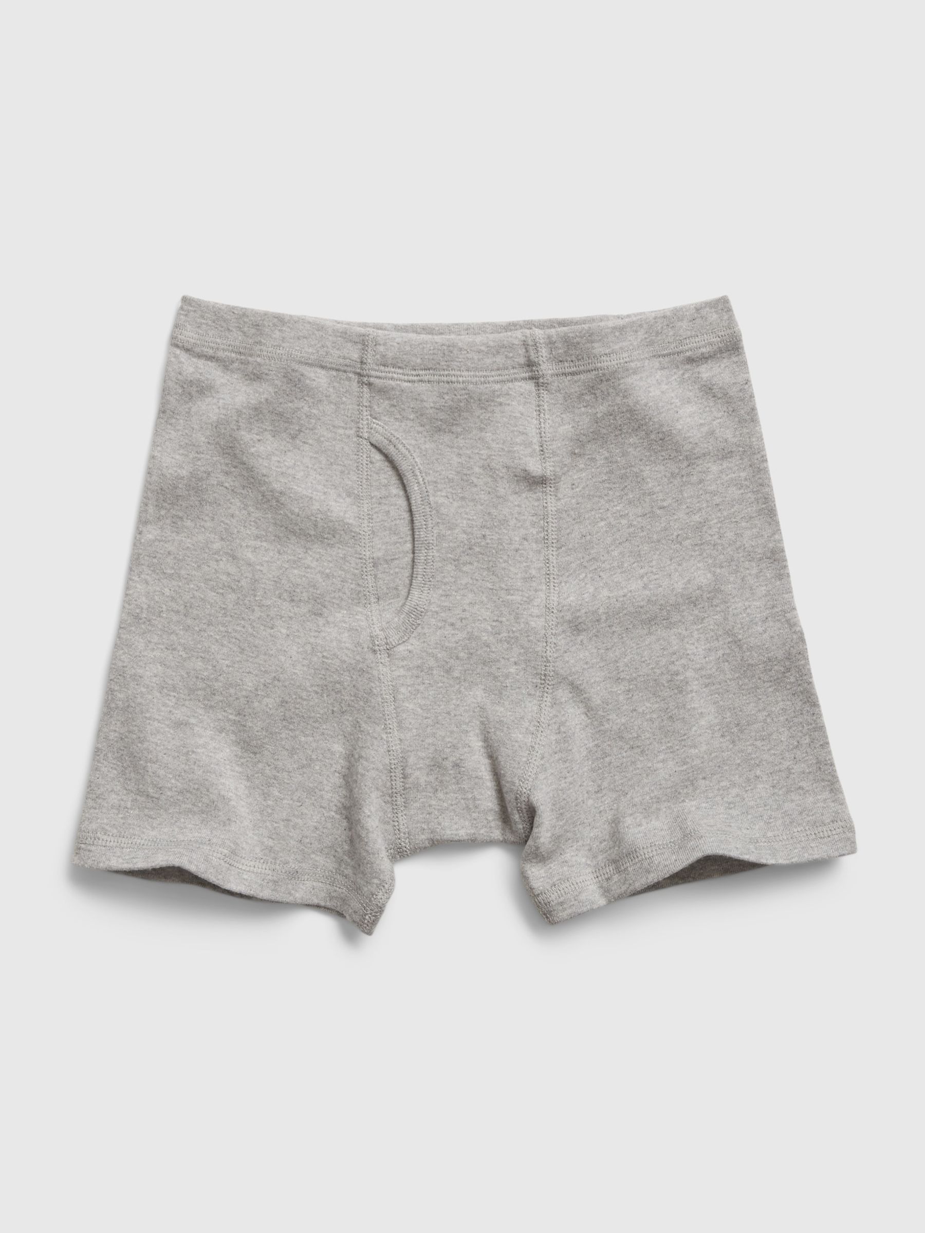 Grey/White Kids Organic Cotton 4 Pack Boxer Briefs (4-13yrs) - Image 2 of 2