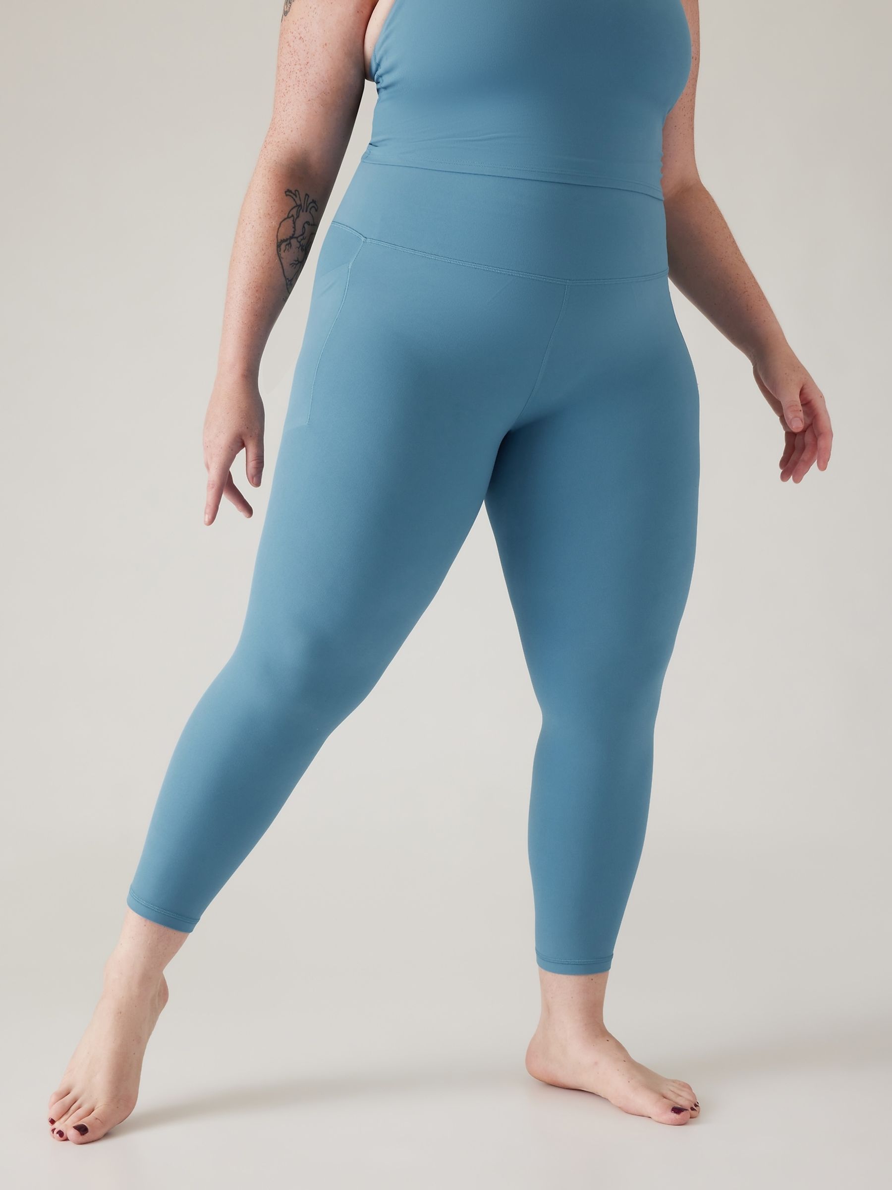 Athleta Blue Salutation Stash 7/8 Leggings - Image 3 of 4