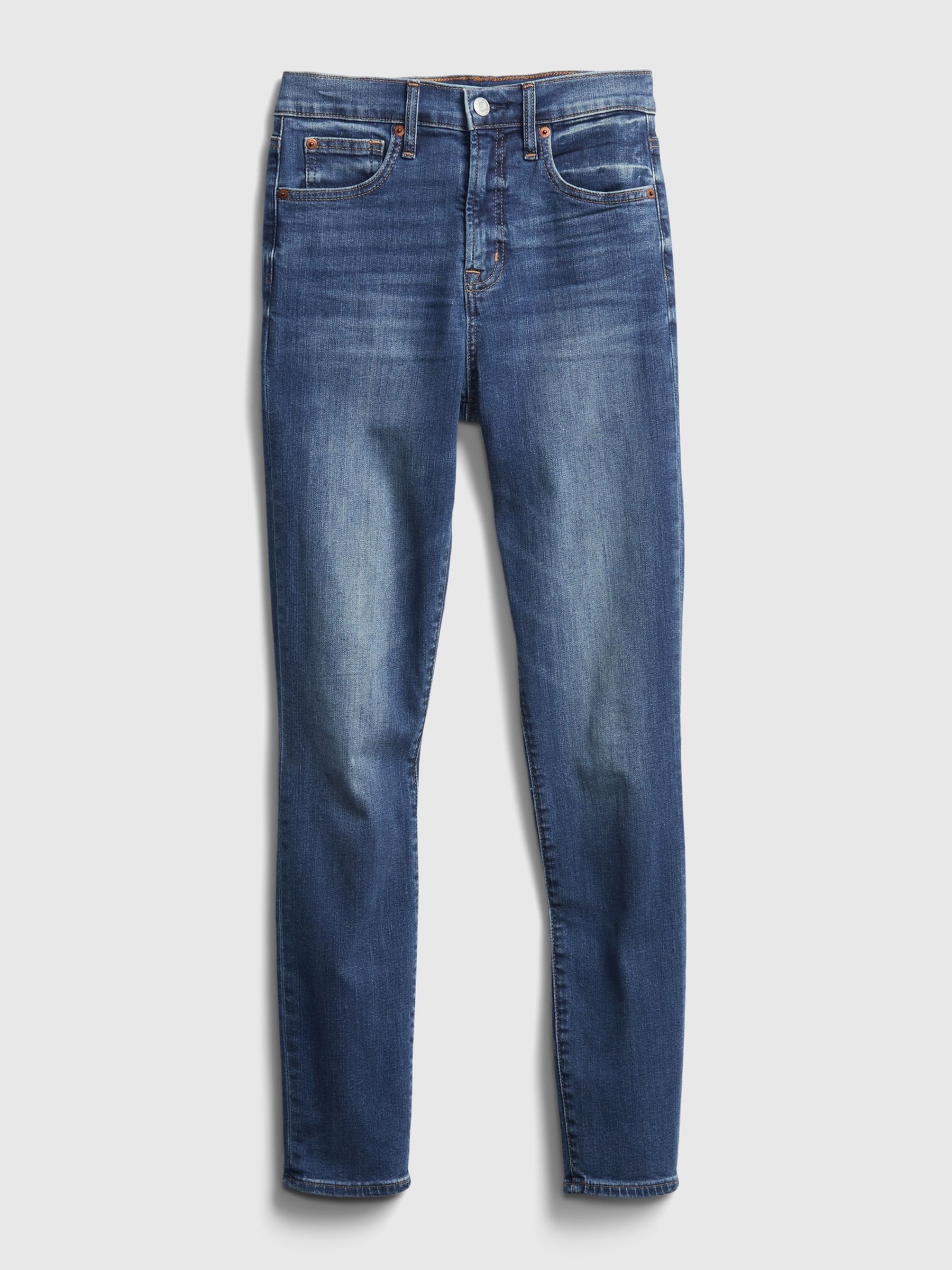 Blue High Waisted True Skinny Jeans - Image 6 of 7