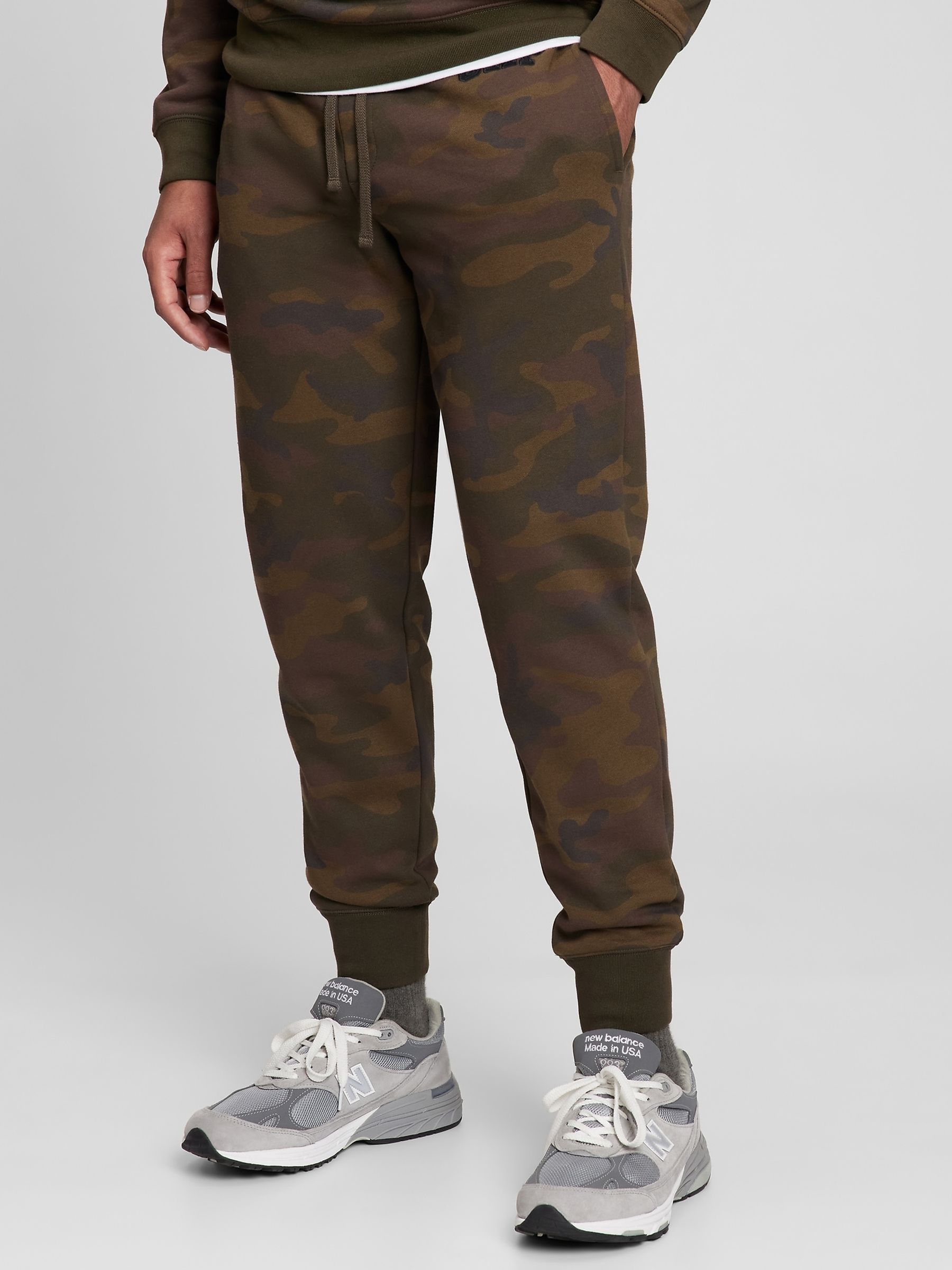 Brown Camo Logo Fleece Joggers - Image 1 of 1