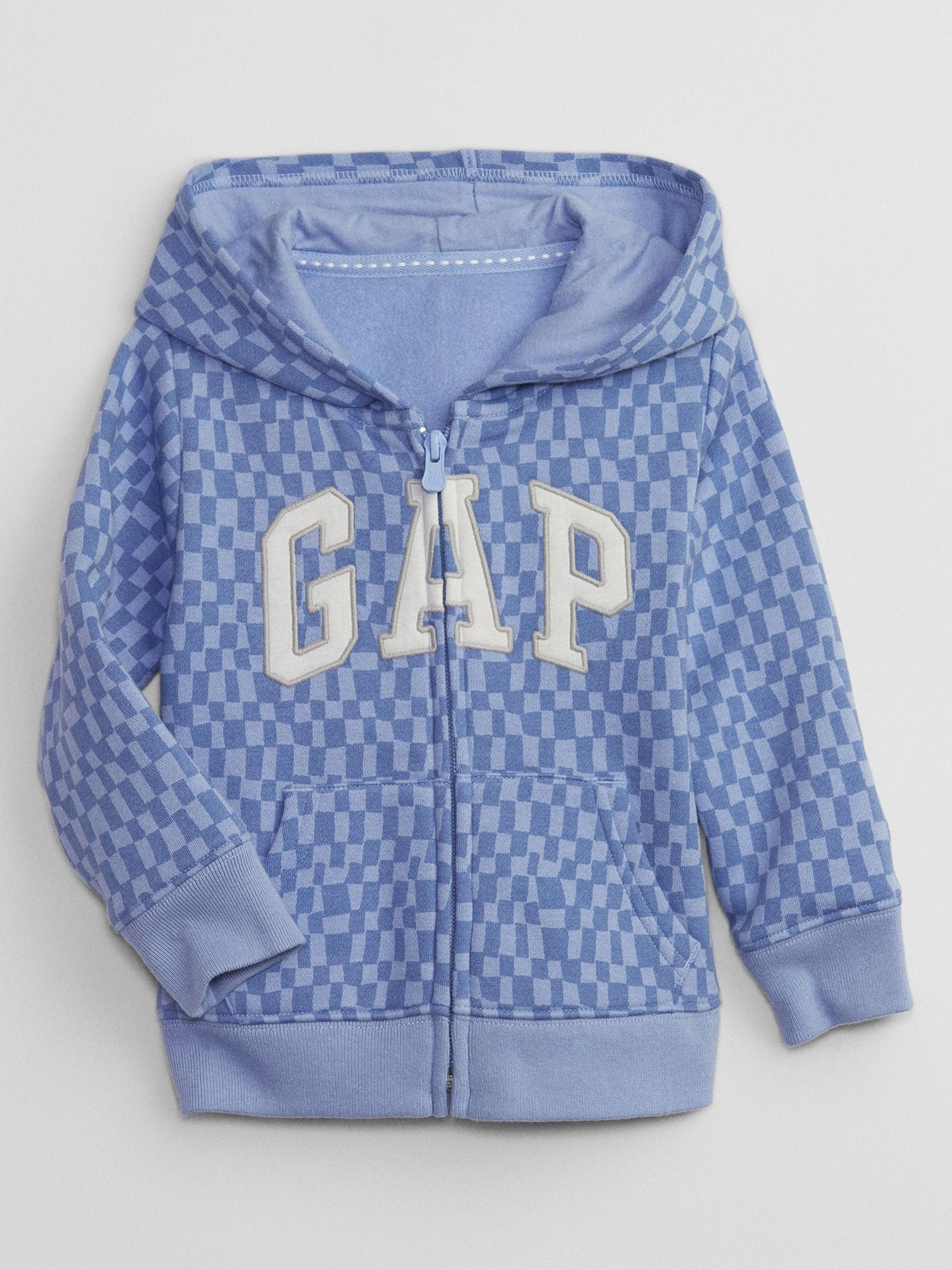 Blue Check Print Logo Hoodie - Image 1 of 1