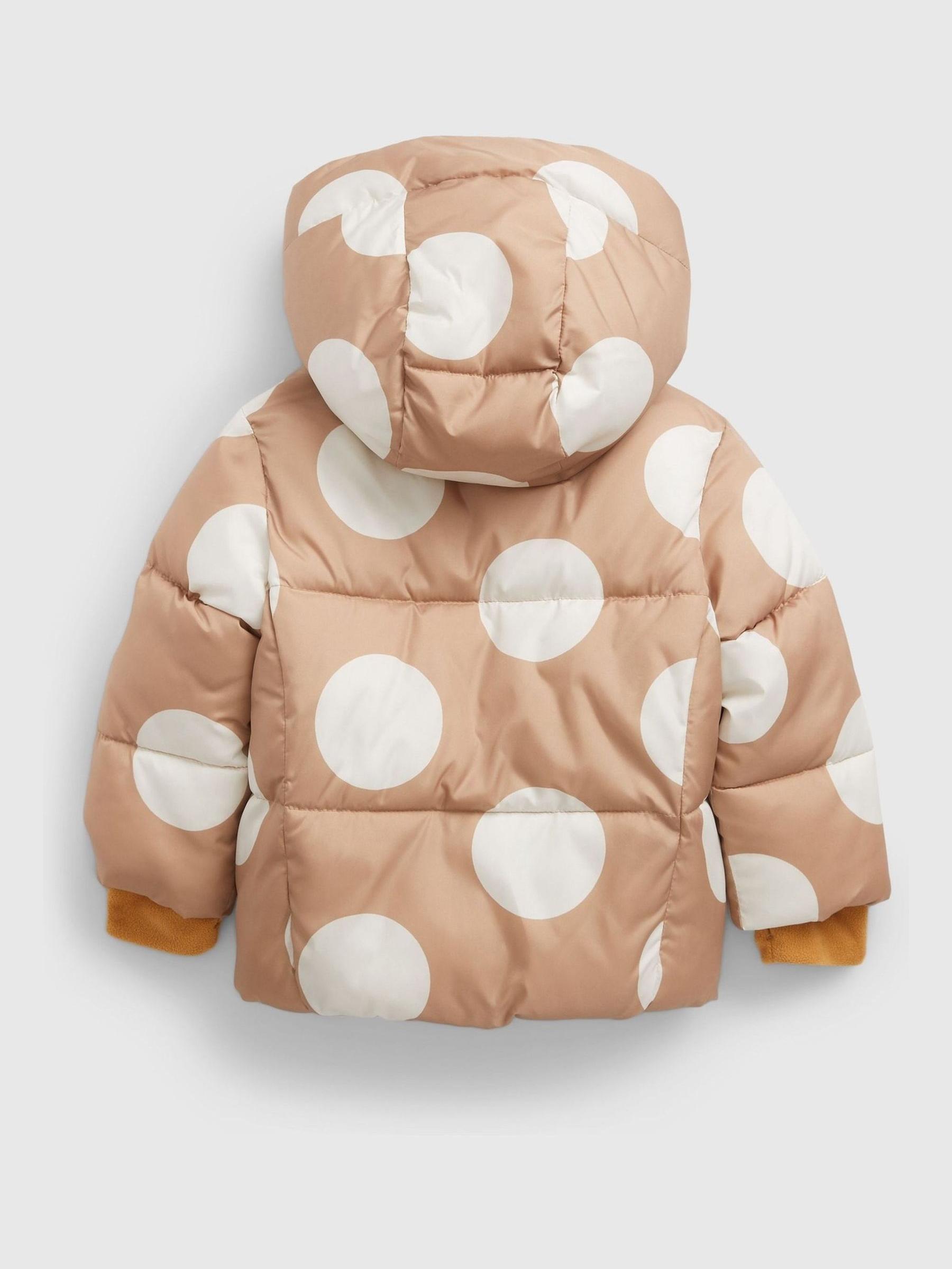Brown Water Resistant Sherpa Lined Recycled Puffer Jacket - Image 2 of 3
