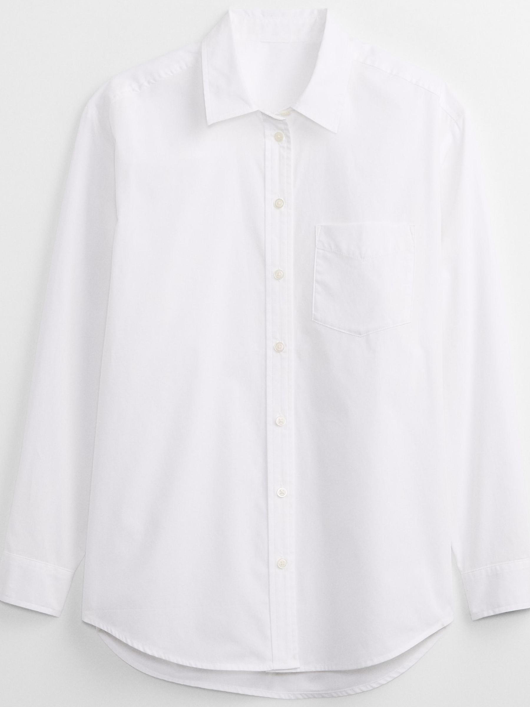 White Poplin Big Shirt - Image 4 of 5