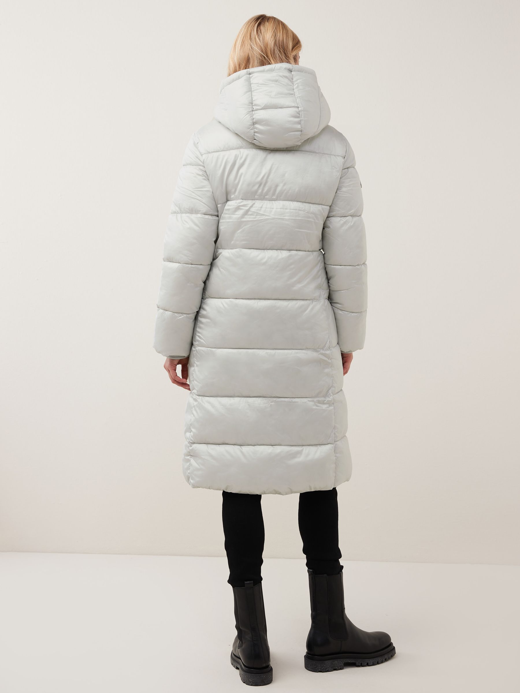 Grey Long Puffer Coat - Image 2 of 4 Grey Long Puffer Coat - Image 2 of 4