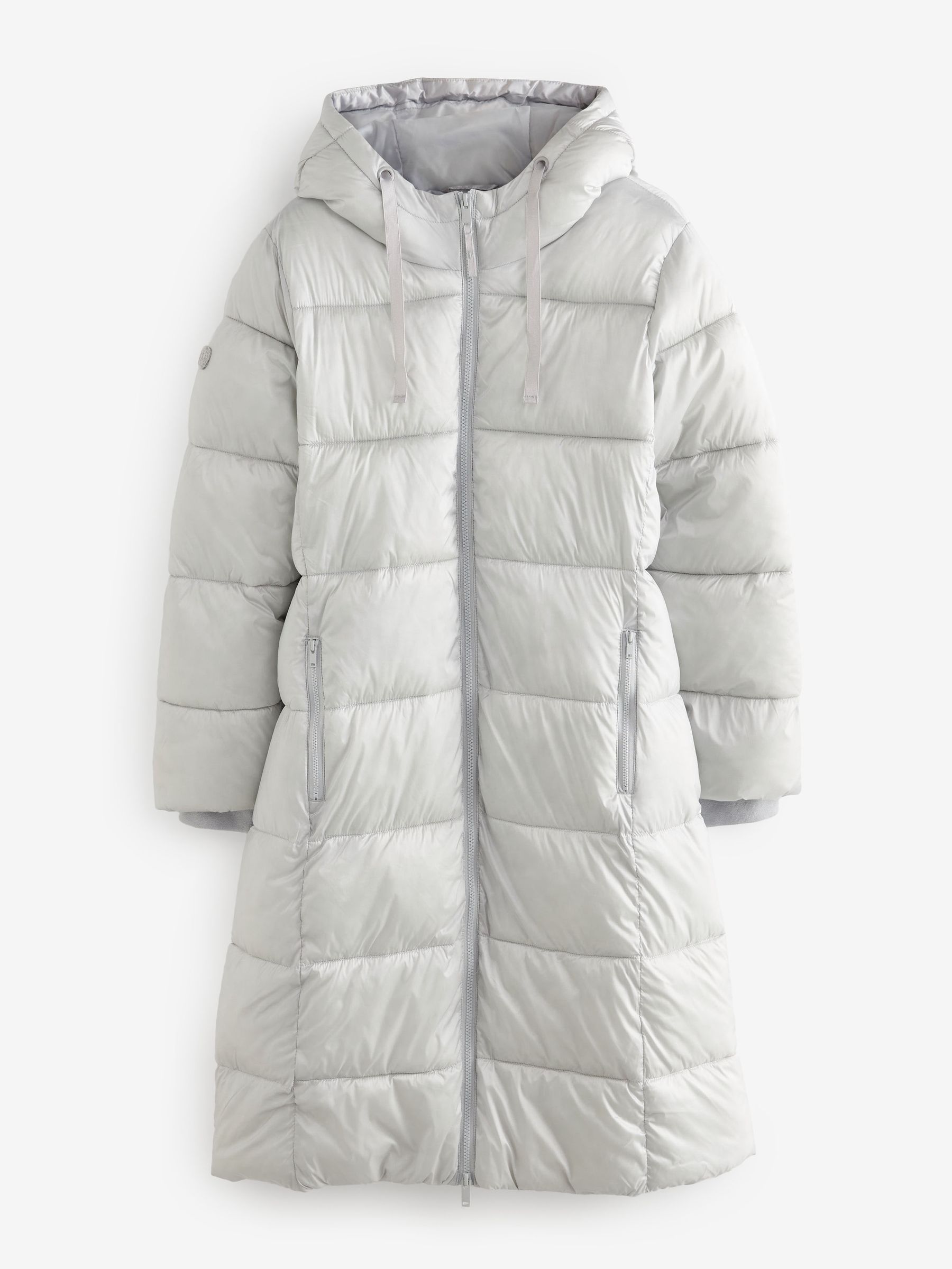 Grey Long Puffer Coat - Image 4 of 4 Grey Long Puffer Coat - Image 4 of 4