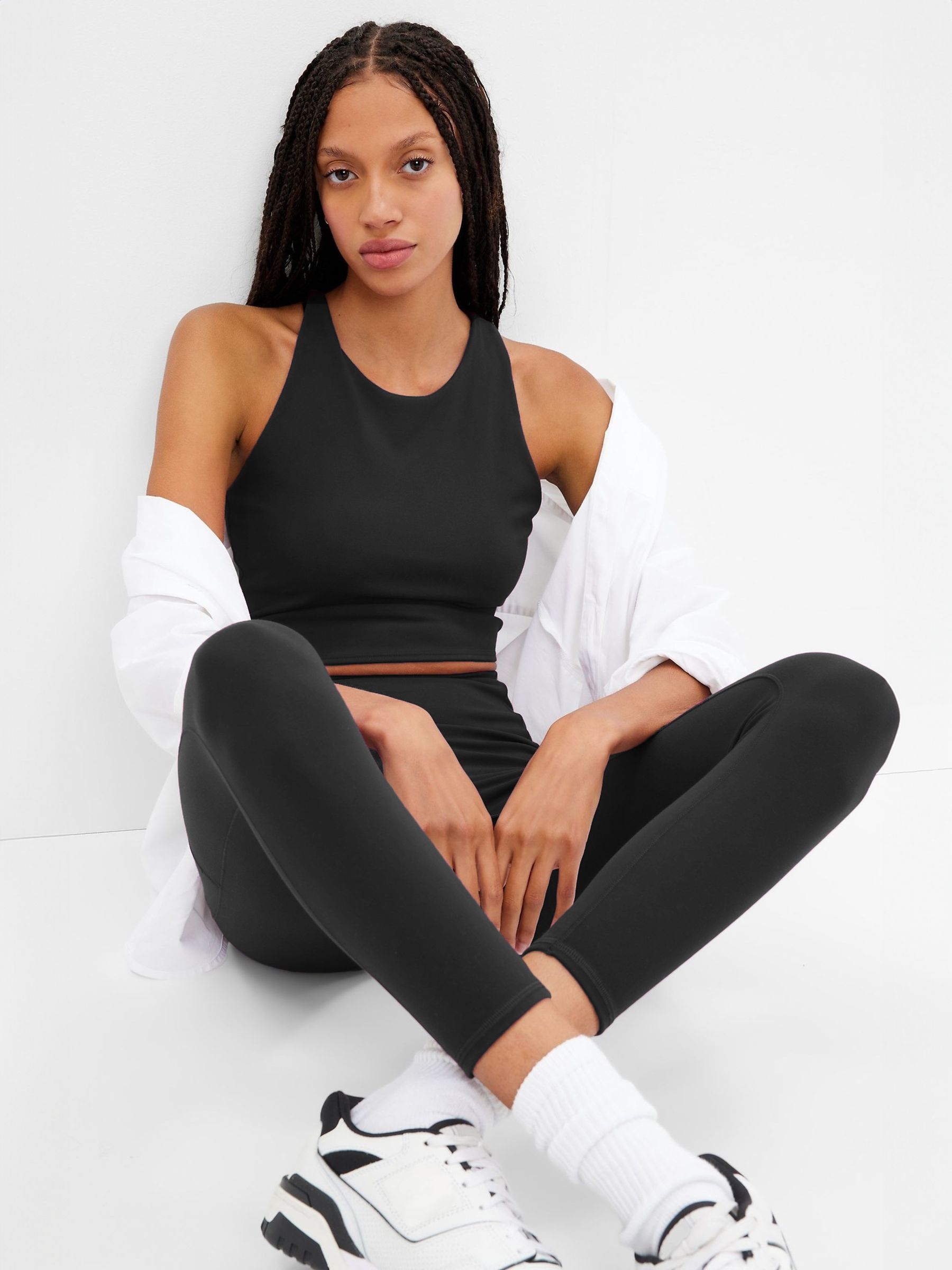 Black Power Move High Neck Support Tank Top - Image 2 of 4