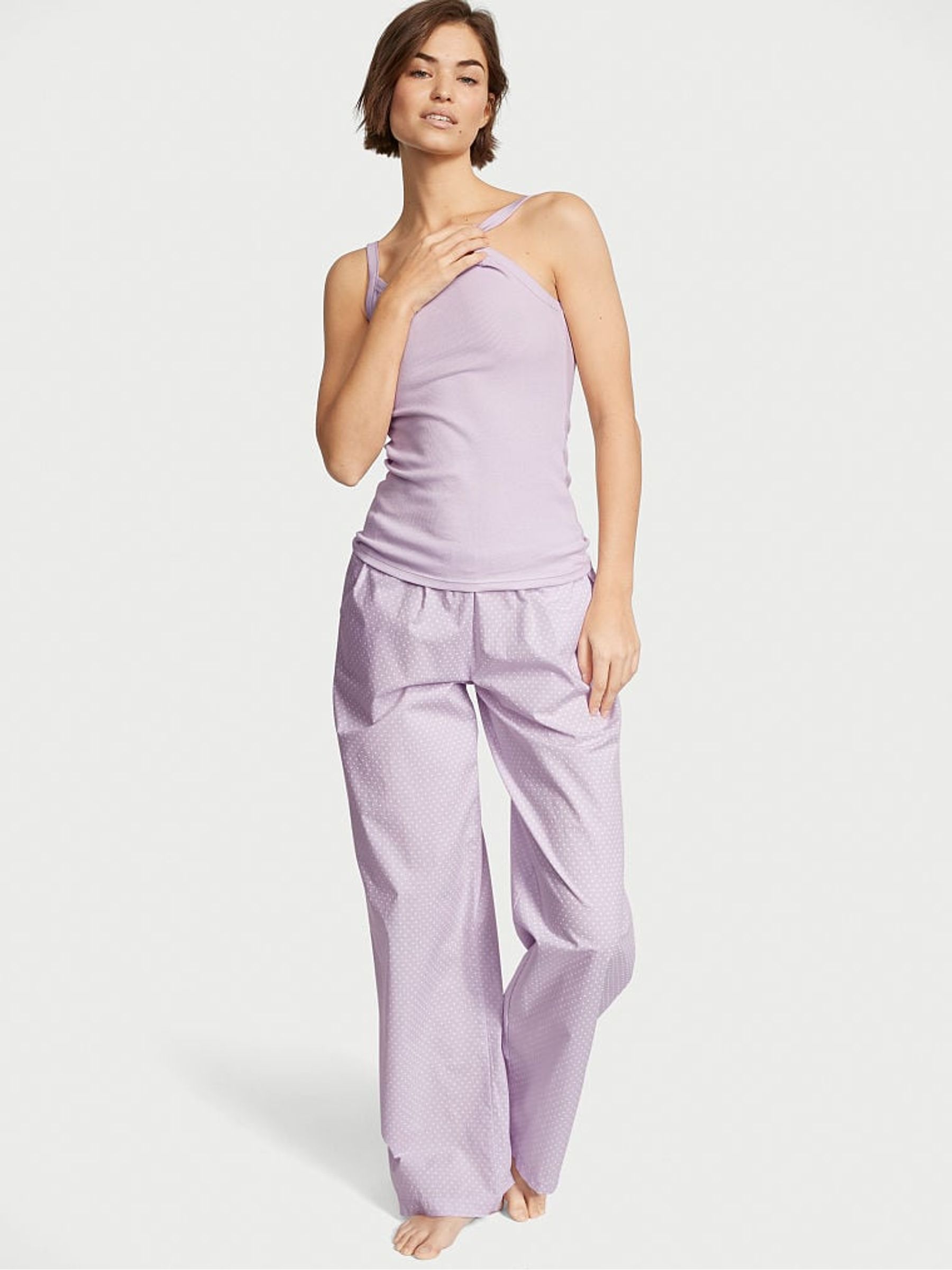 Perfume Purple Dots Cotton Long Pyjamas Victoria's Secret Ireland