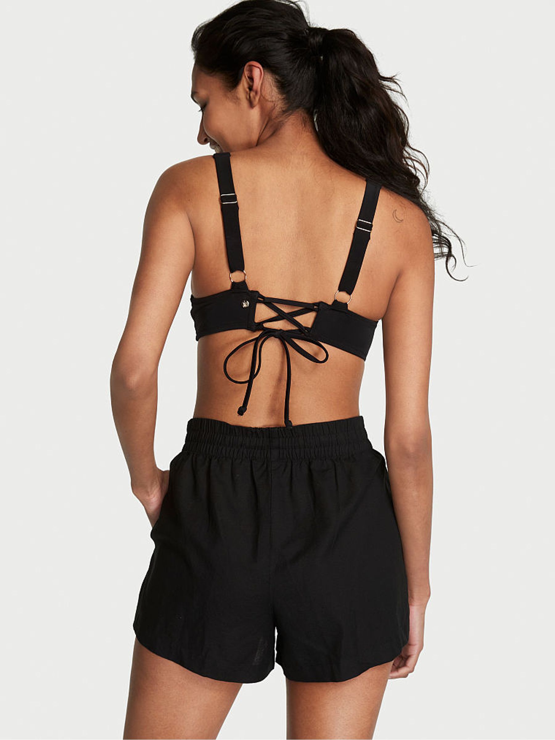 Black Linen Shorts - Image 2 of 3