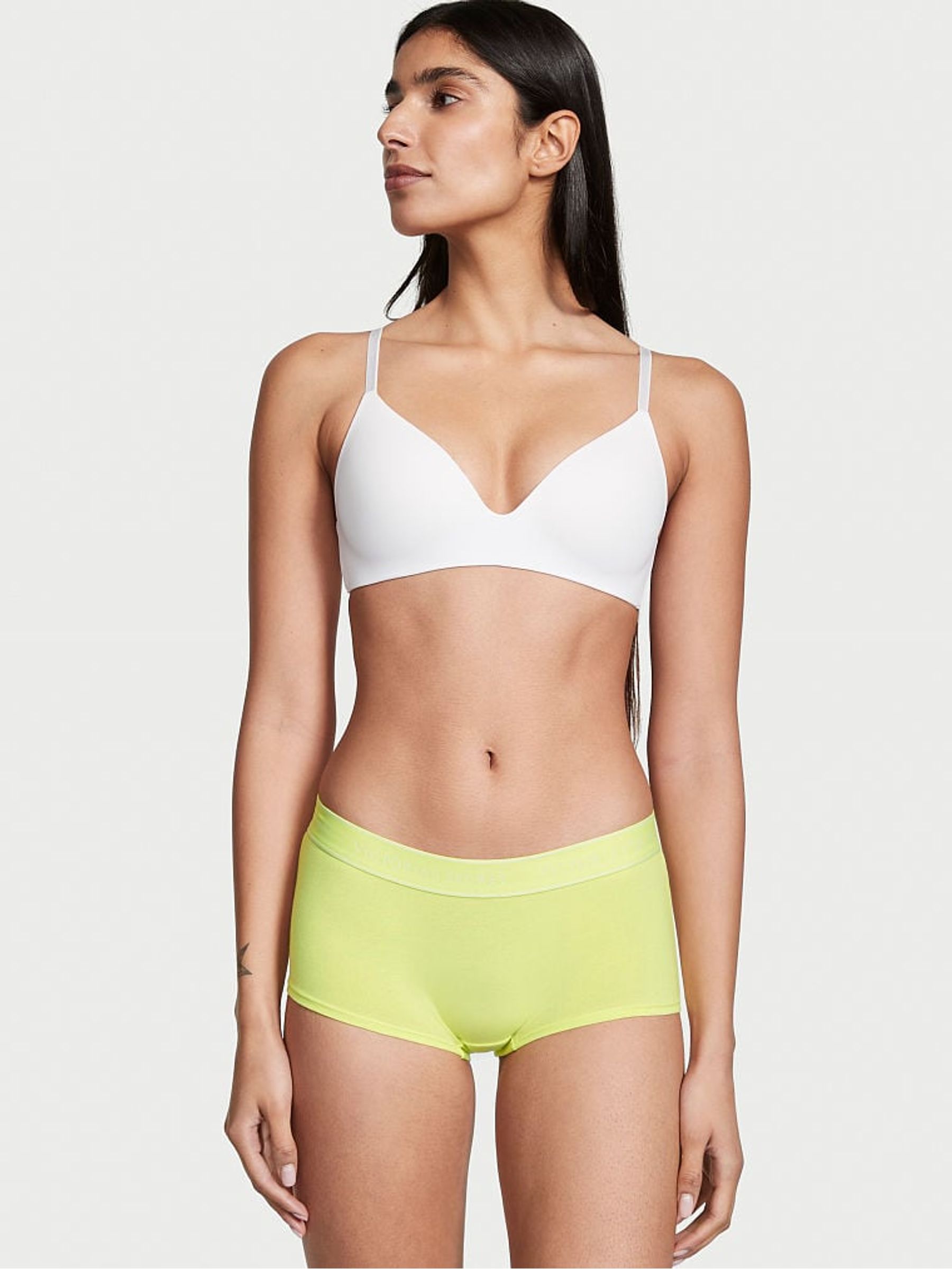 Lime Citron Yellow Logo Short Knickers - Image 1 of 3