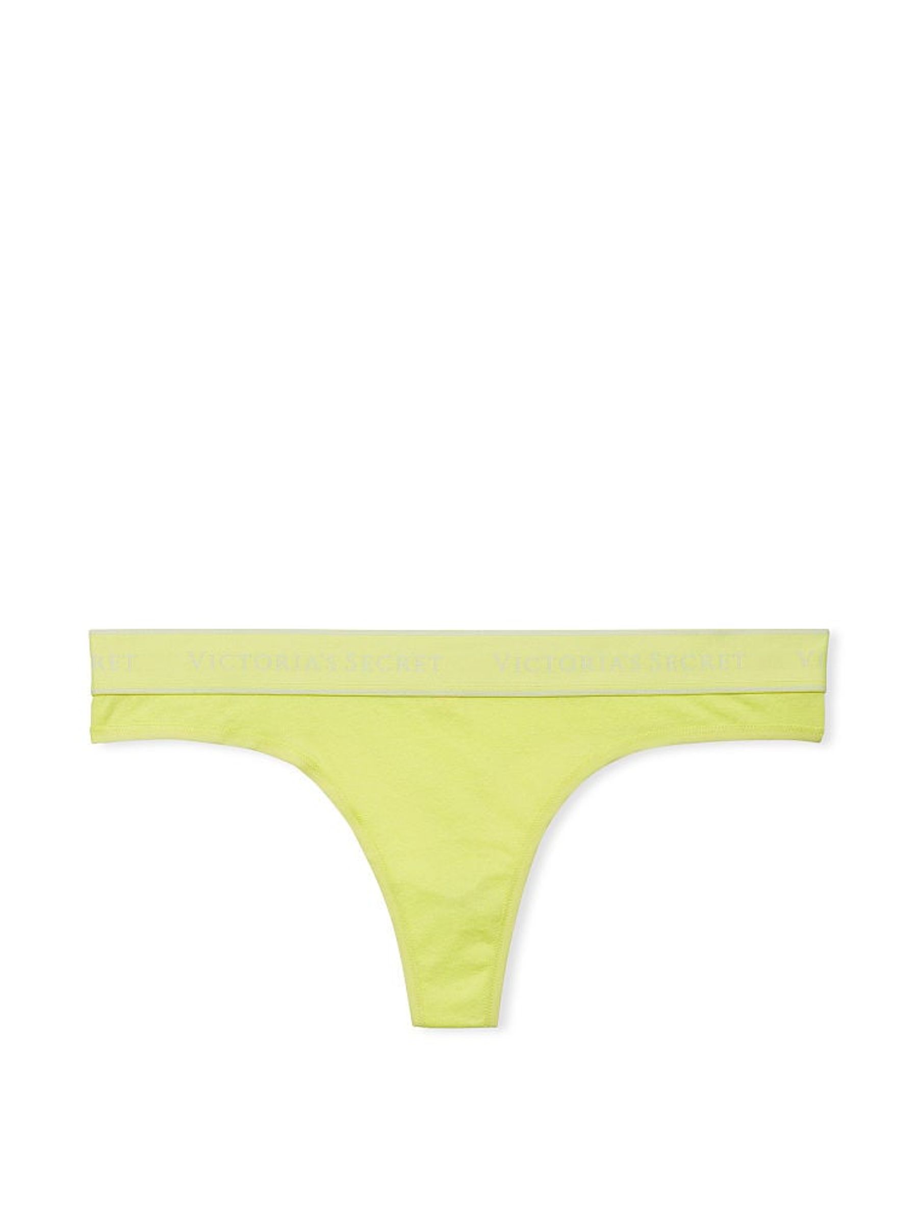 White Lemons Cotton Logo Thong Knickers - Image 4 of 4