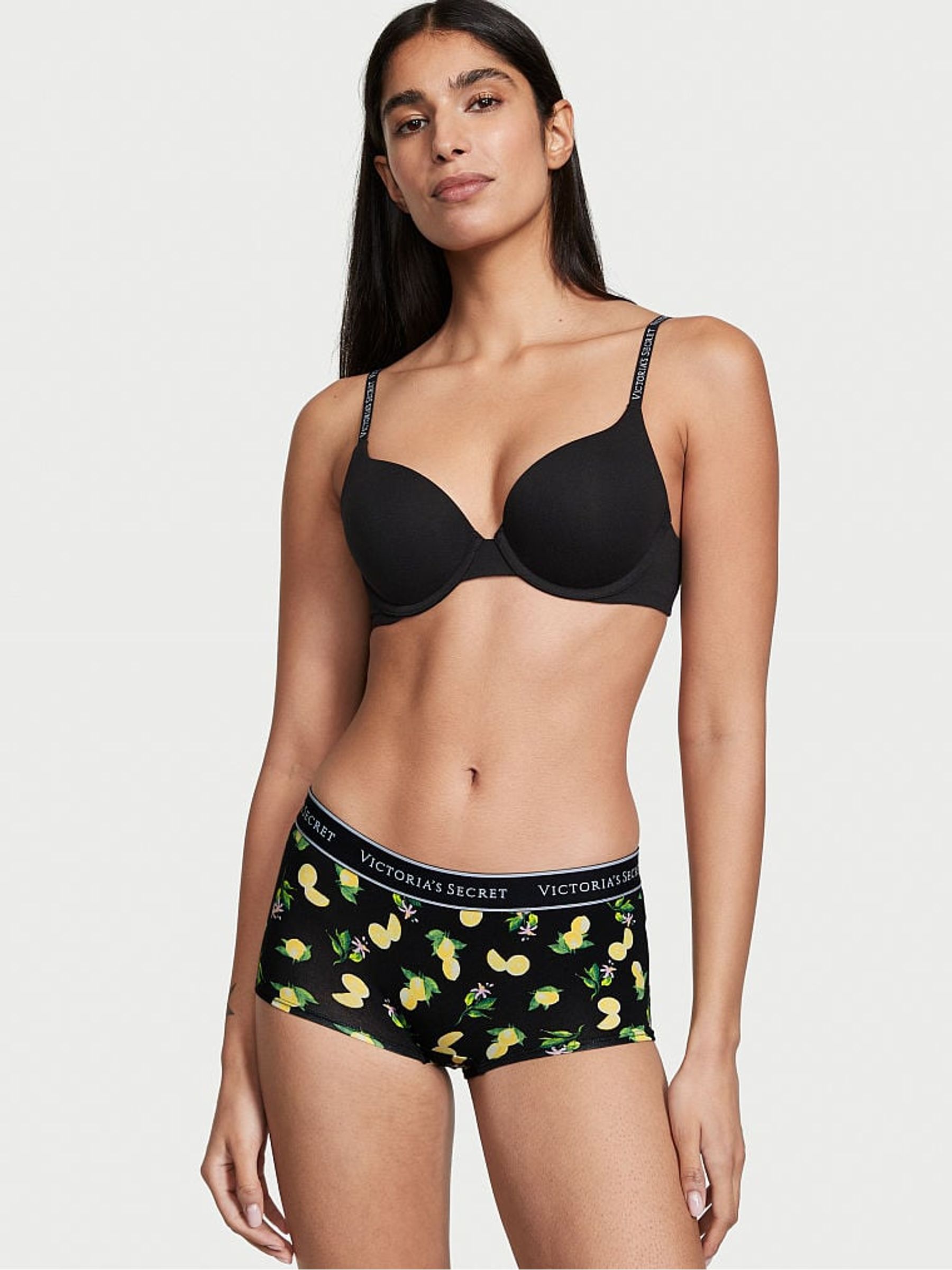 Black Yellow Lemons Logo Short Knickers - Image 1 of 3