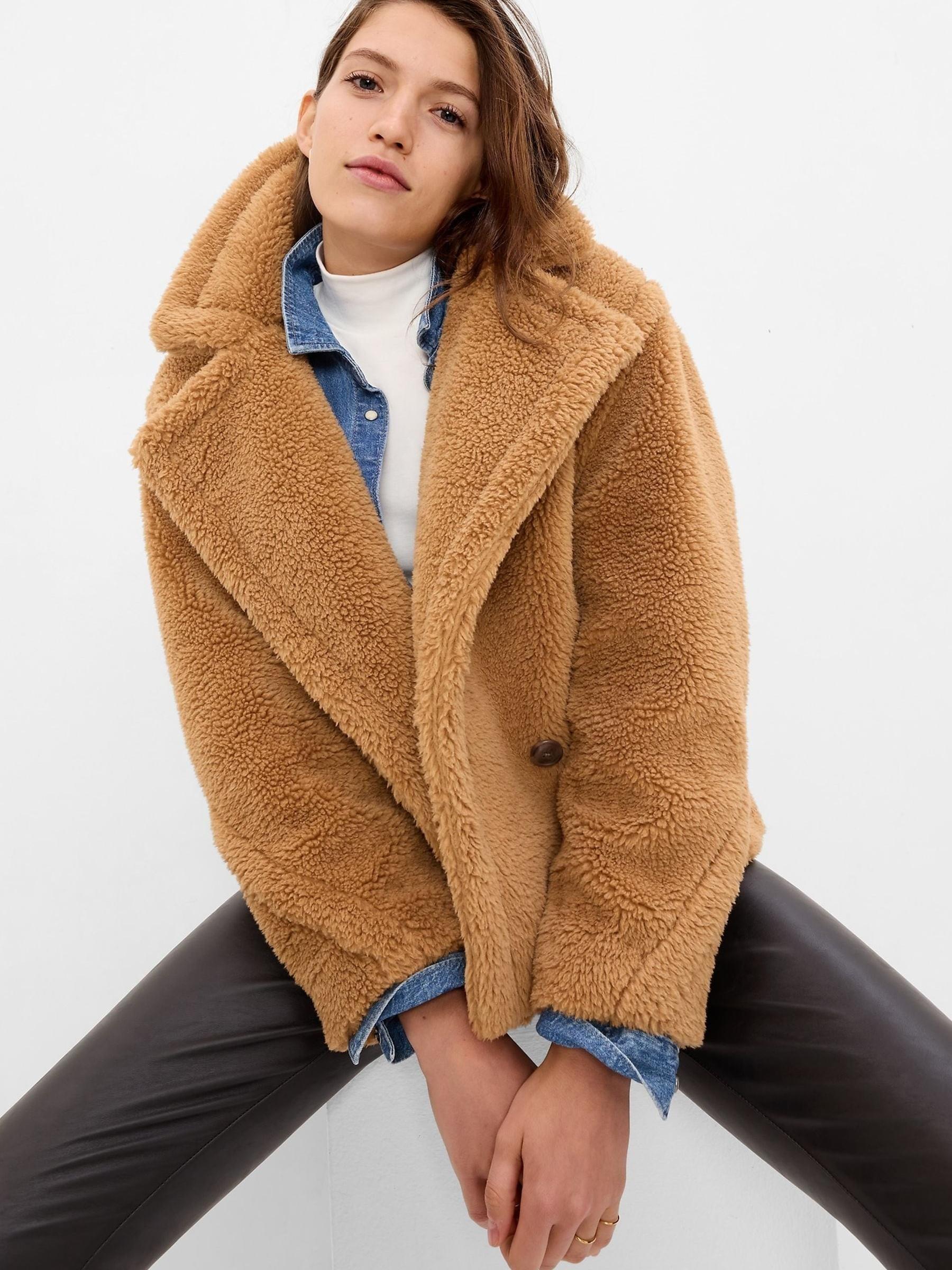Brown Sherpa Moto Jacket - Image 1 of 1