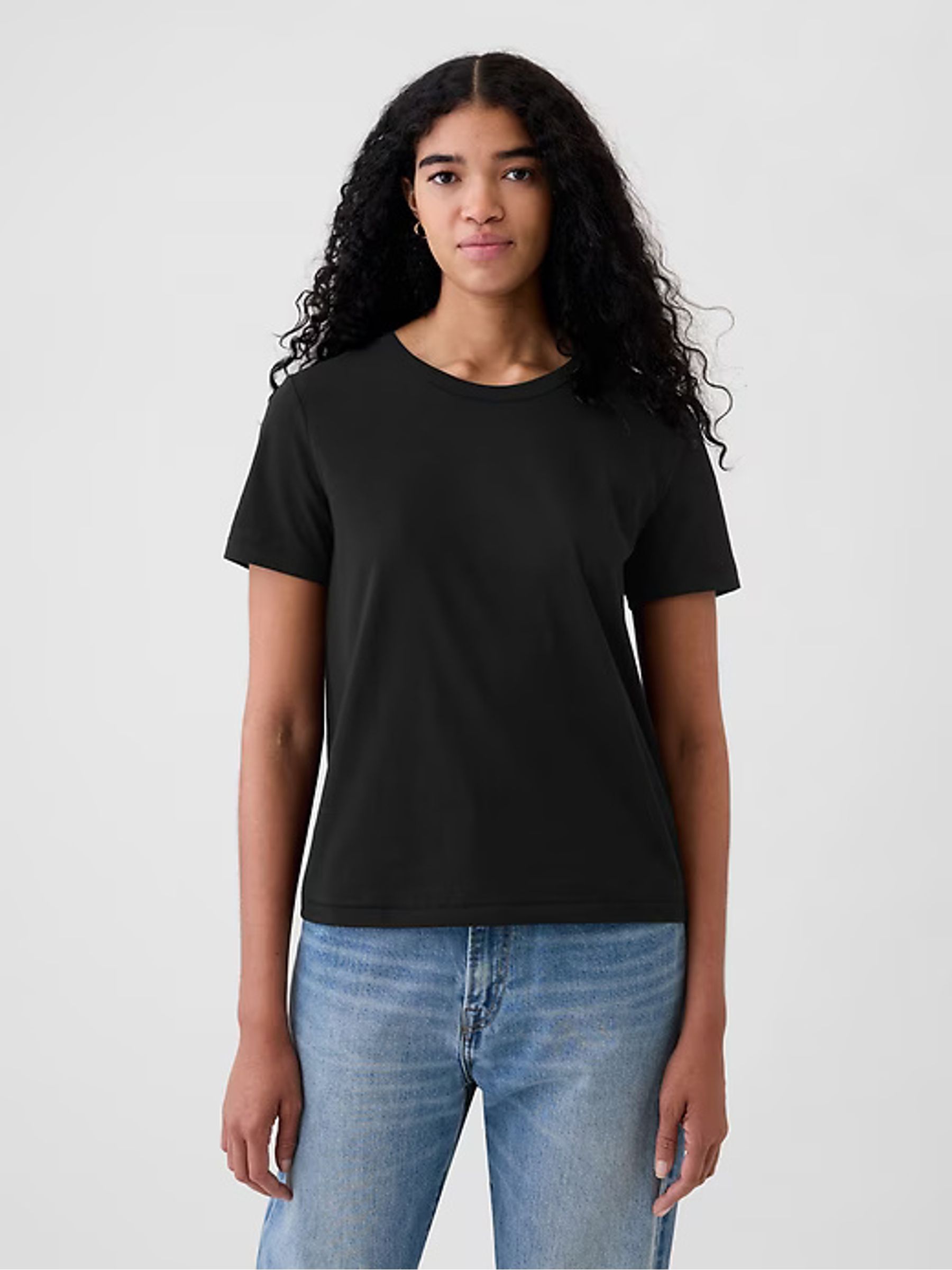 Black Vintage 100% Organic Cotton Crew Neck Short Sleeve T-Shirt - Image 4 of 7