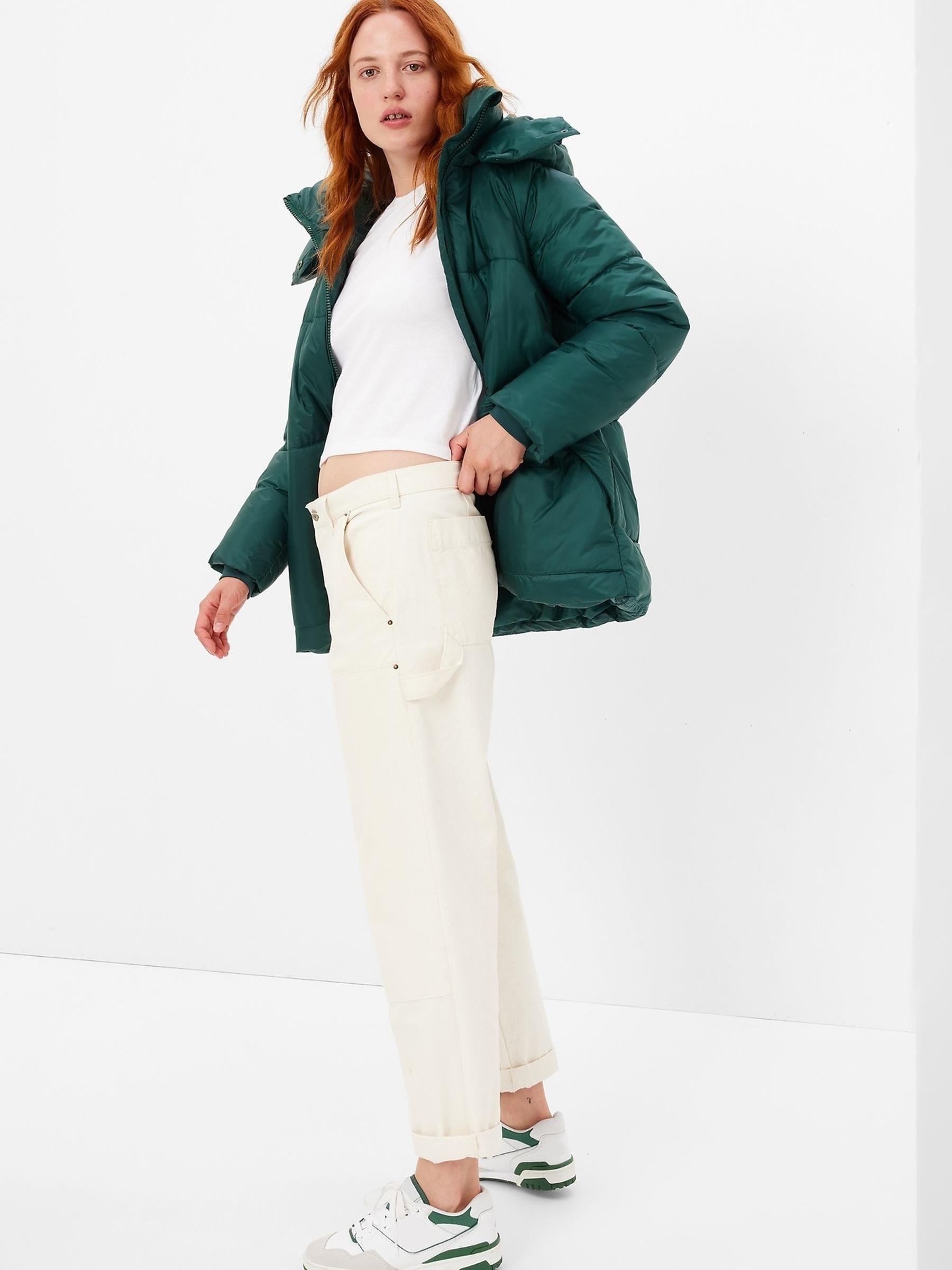 Green Big Puffer Coat Gap