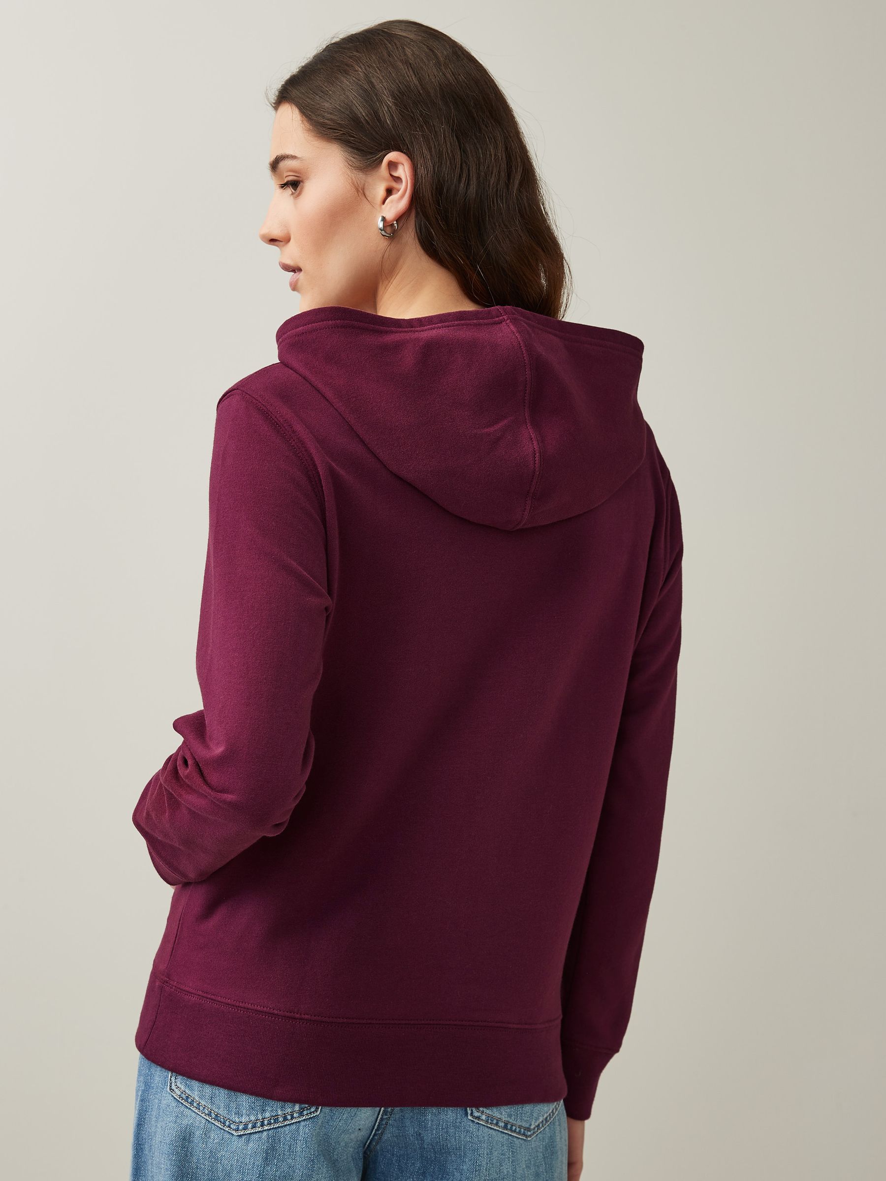 Red Burgundy Floral Logo Hoodie - Image 2 of 4