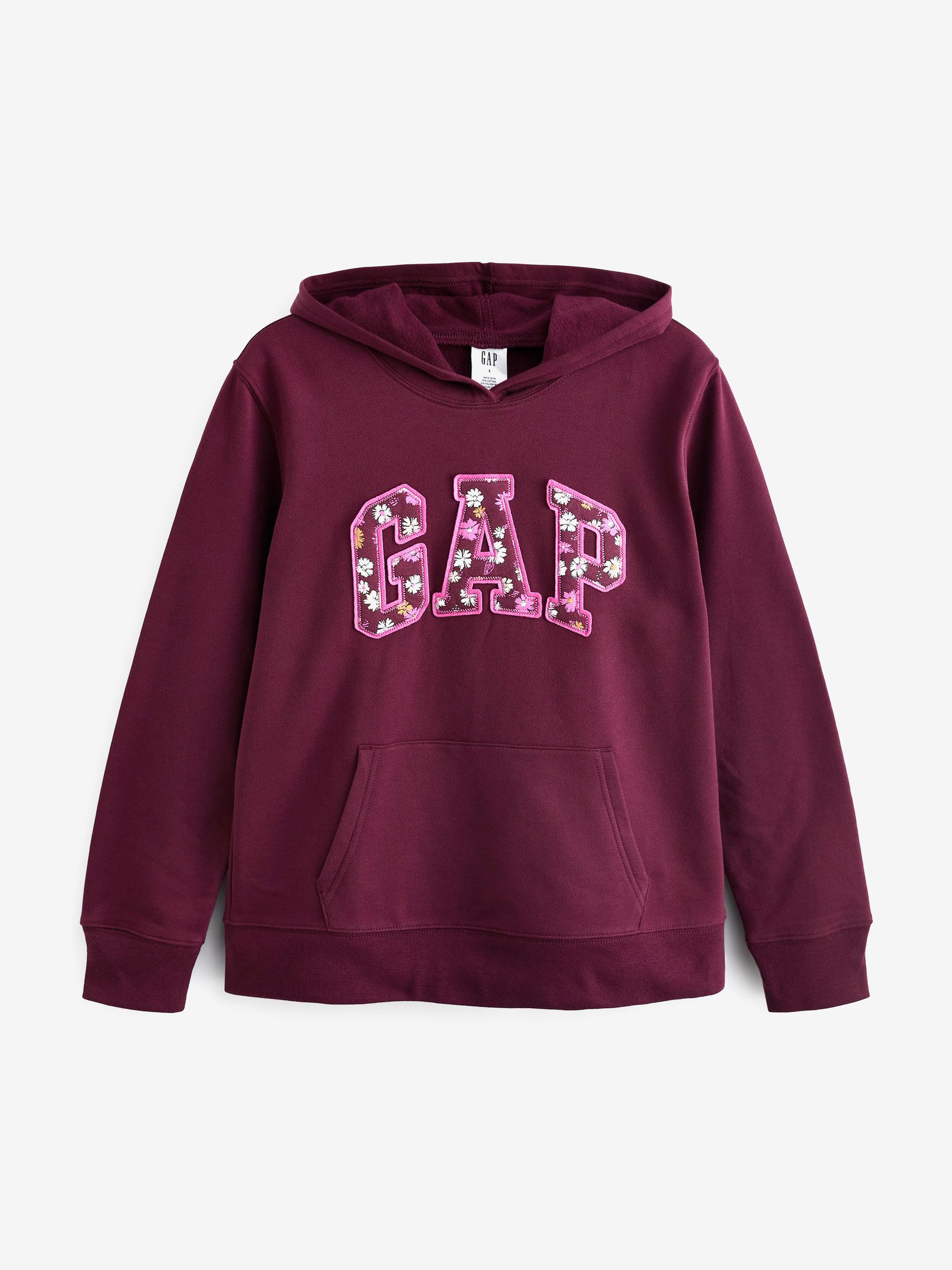 Red Burgundy Floral Logo Hoodie | Gap