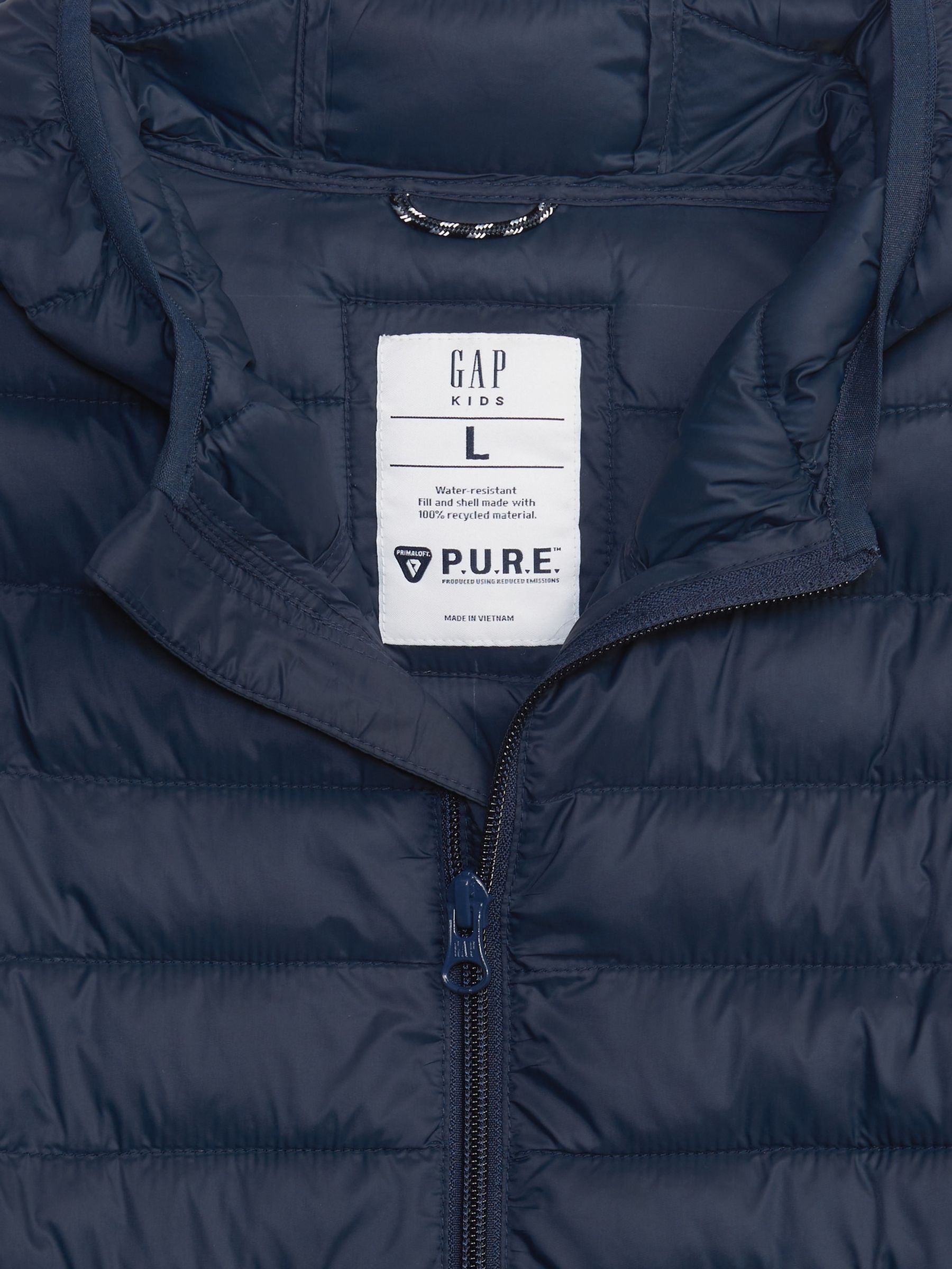 Navy Blue Lightweight Puffer Jacket - Image 3 of 3