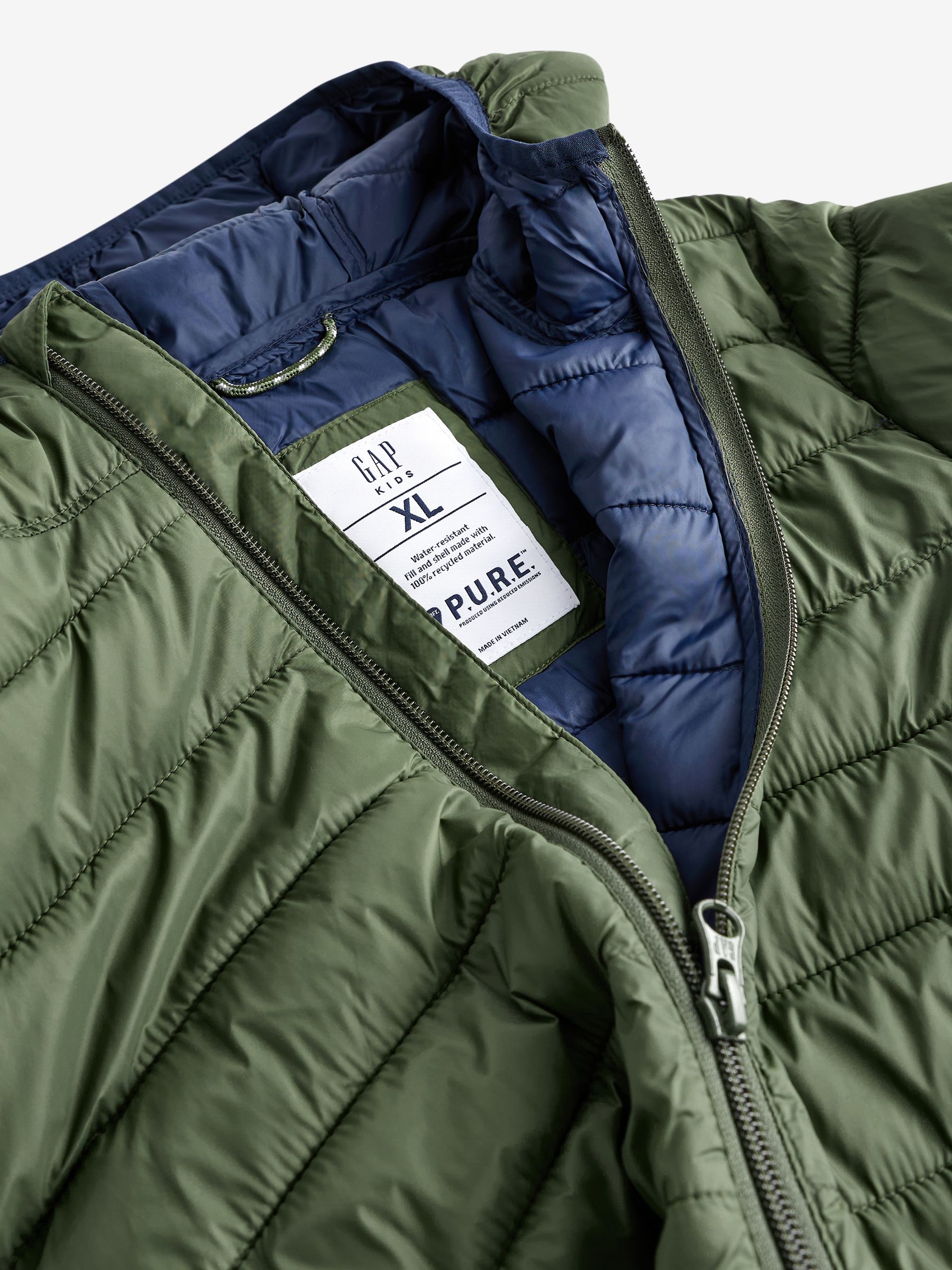 Green Lightweight Puffer Jacket (4-12yrs) - Image 3 of 3