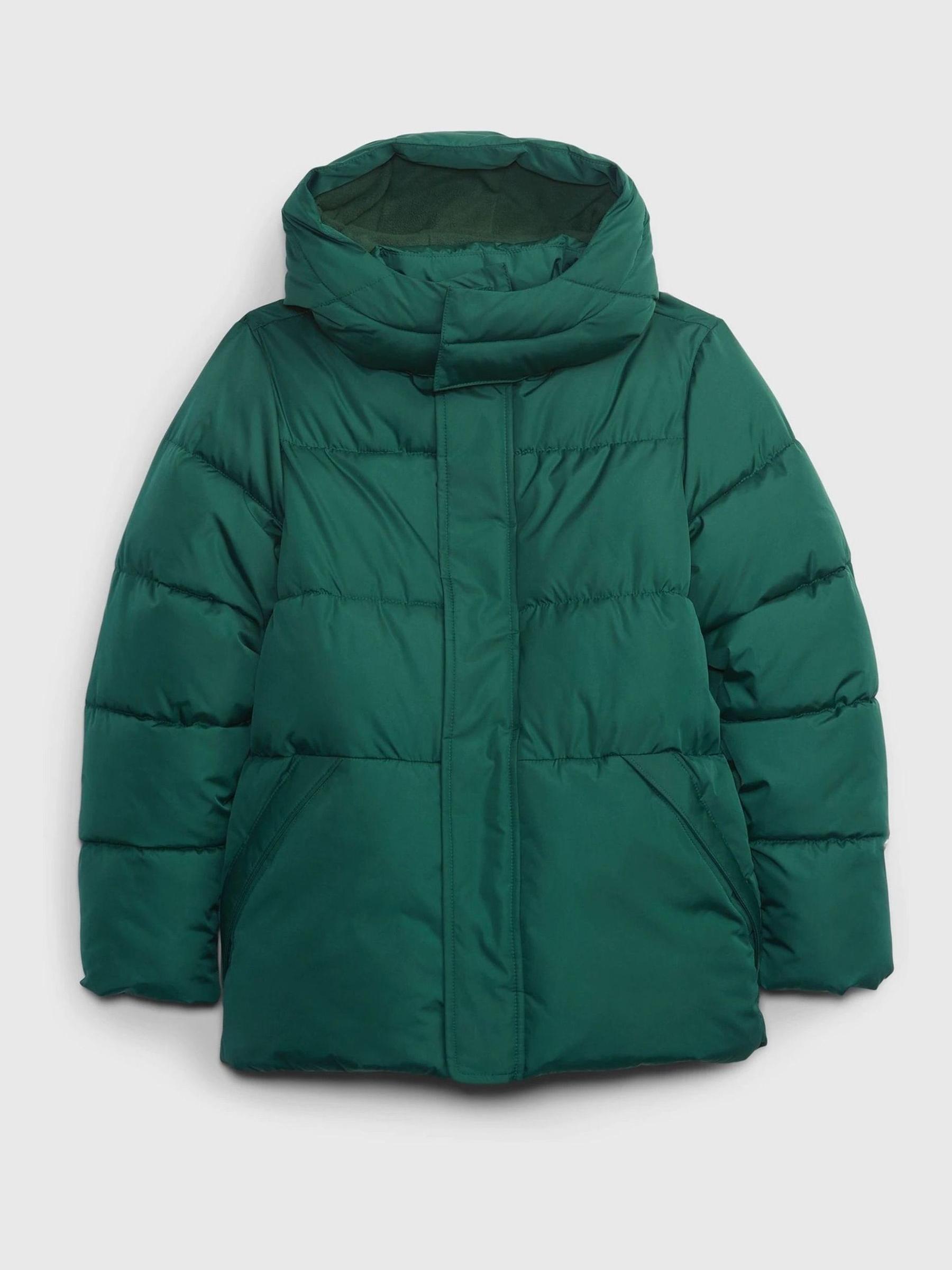Green Water Resistant Cold Control Quilted Puffer Coat - Image 1 of 1