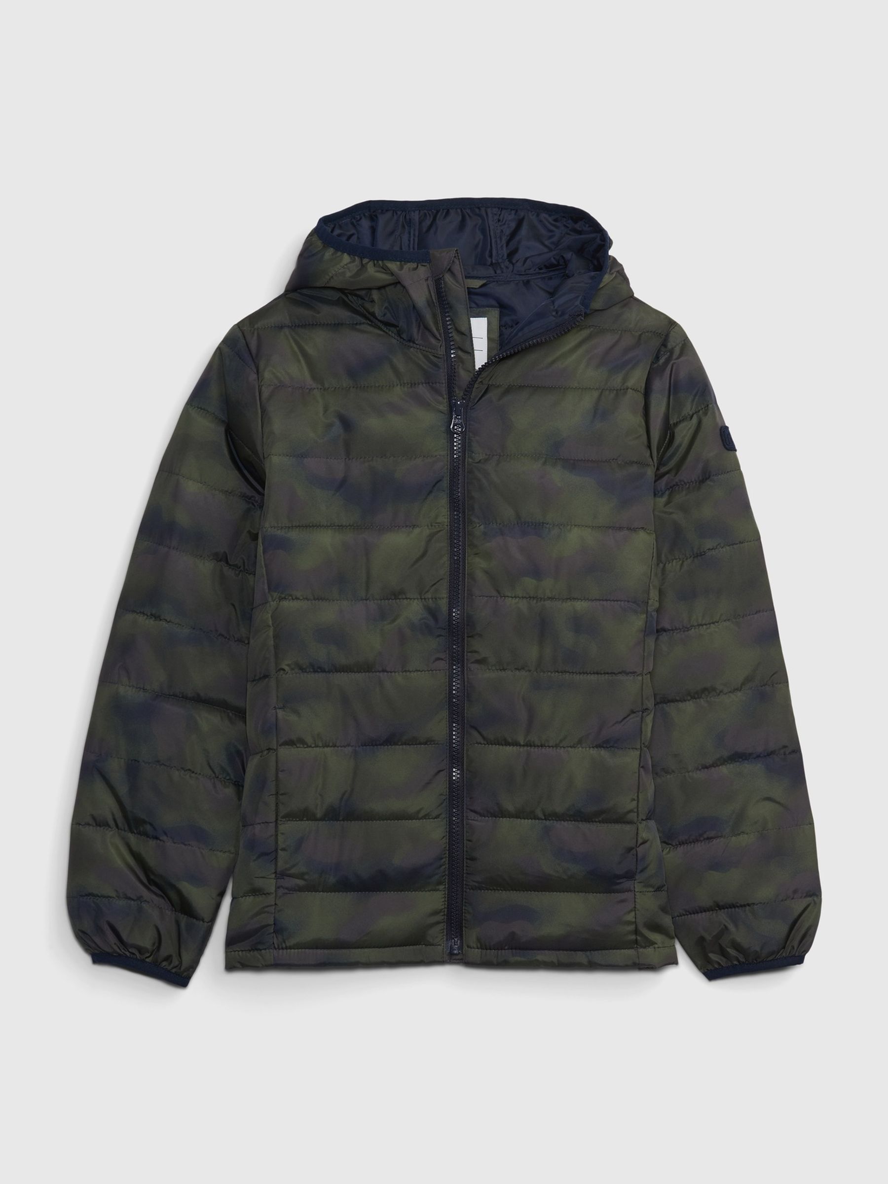 Green Camo Resistant Recycled Lightweight Puffer Jacket - Image 1 of 2