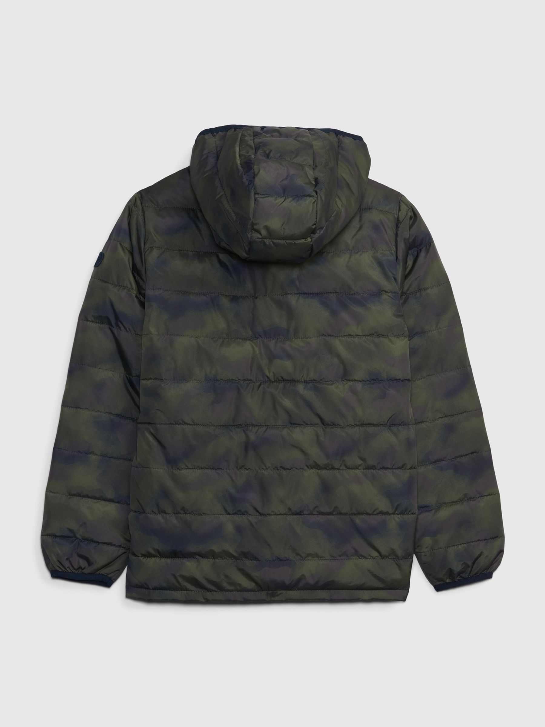 Green Camo Resistant Recycled Lightweight Puffer Jacket - Image 2 of 2