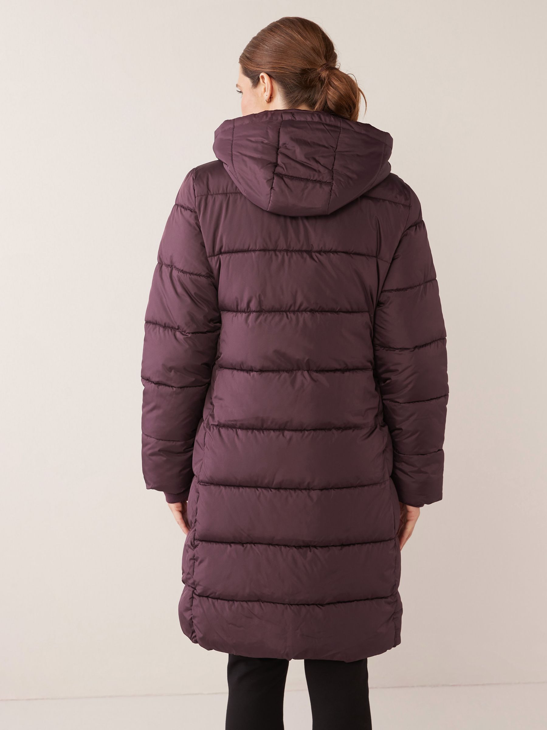 Purple Long Puffer Coat - Image 2 of 5