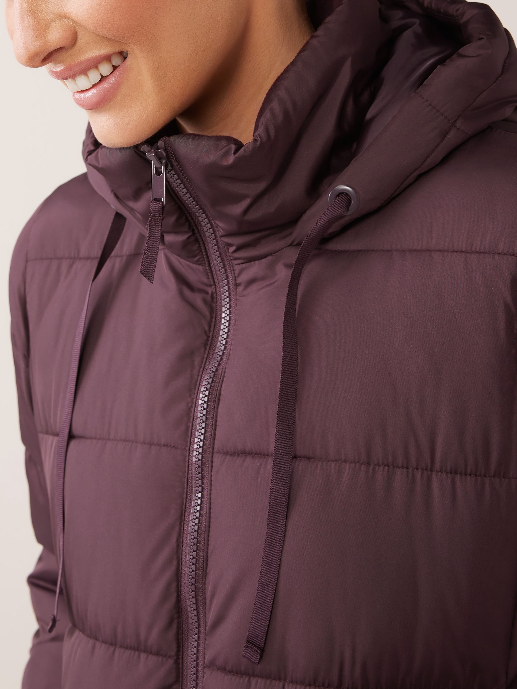 Purple Long Puffer Coat - Image 3 of 5