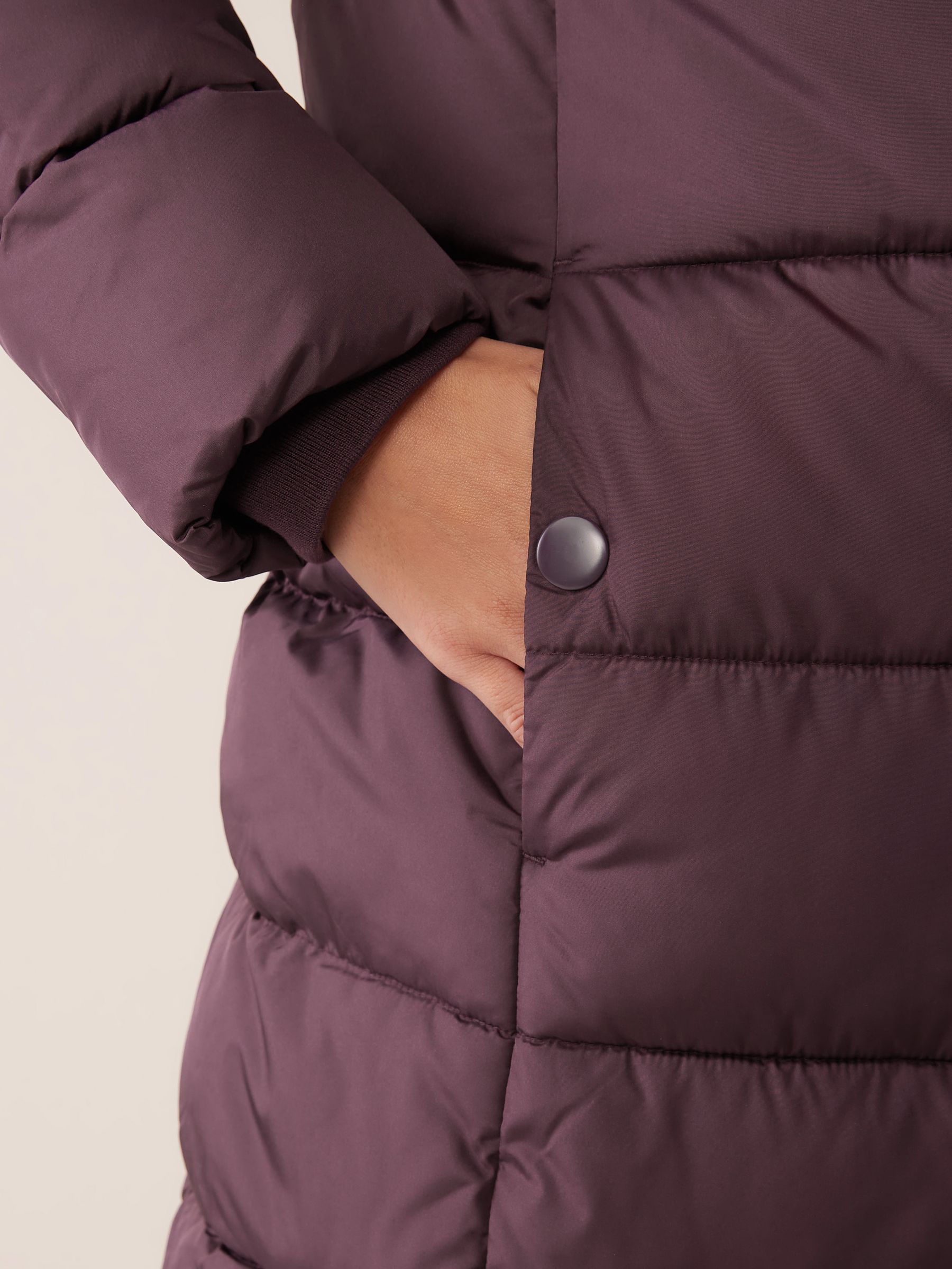 Purple Long Puffer Coat - Image 4 of 5