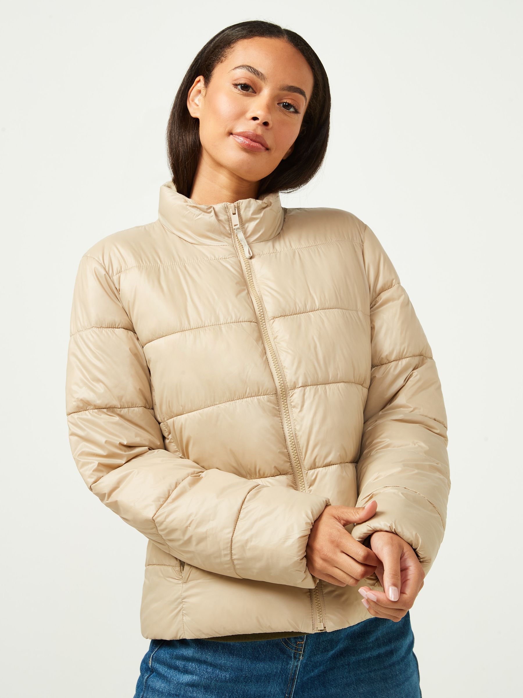 Beige Puffer Jacket - Image 1 of 4
