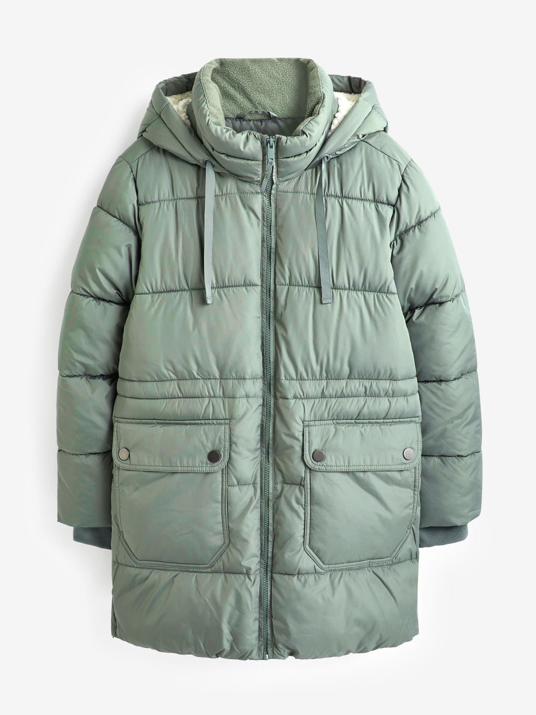 Green Puffer Coat - Image 5 of 5