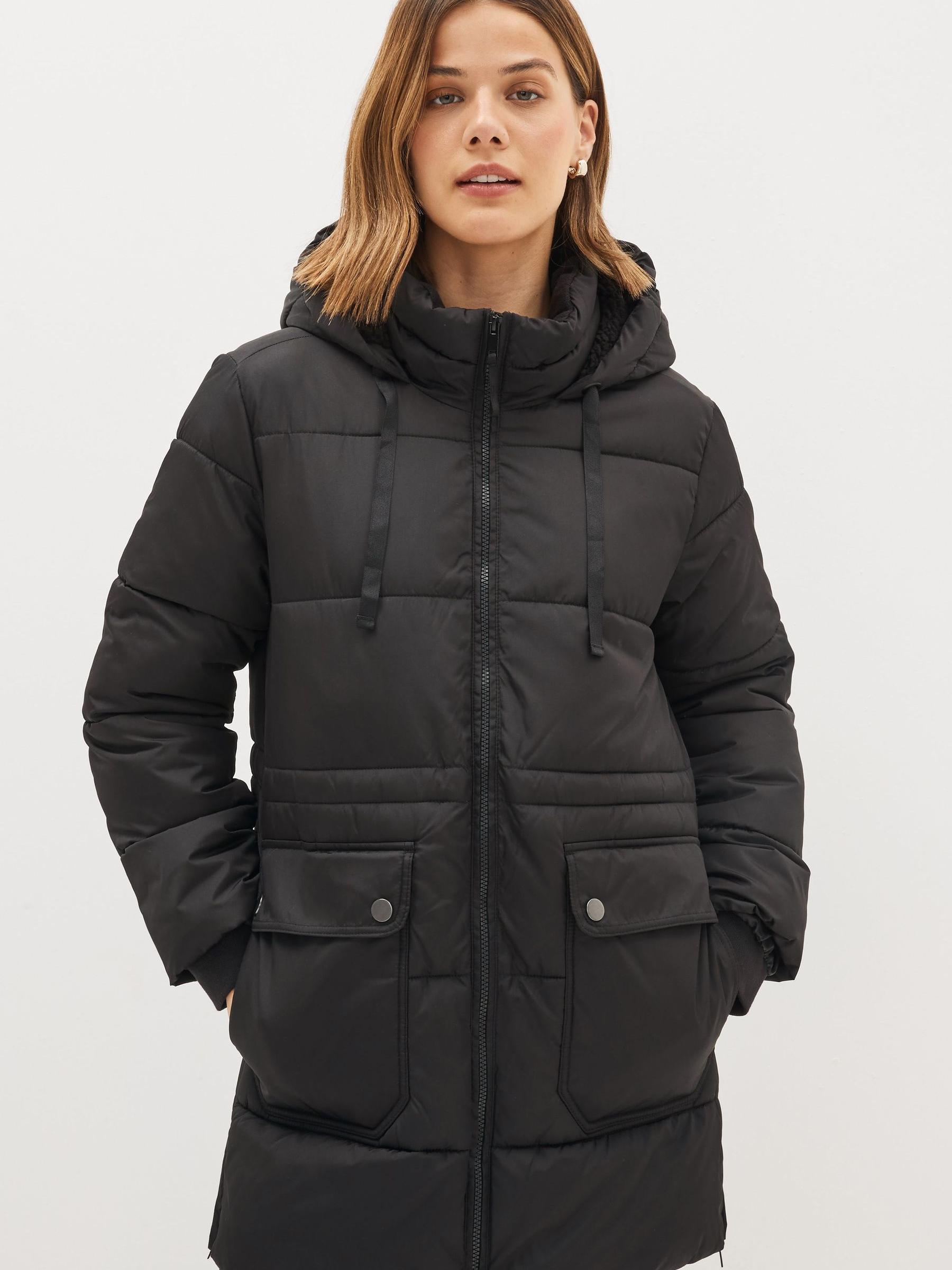 Black Puffer Coat - Image 1 of 5
