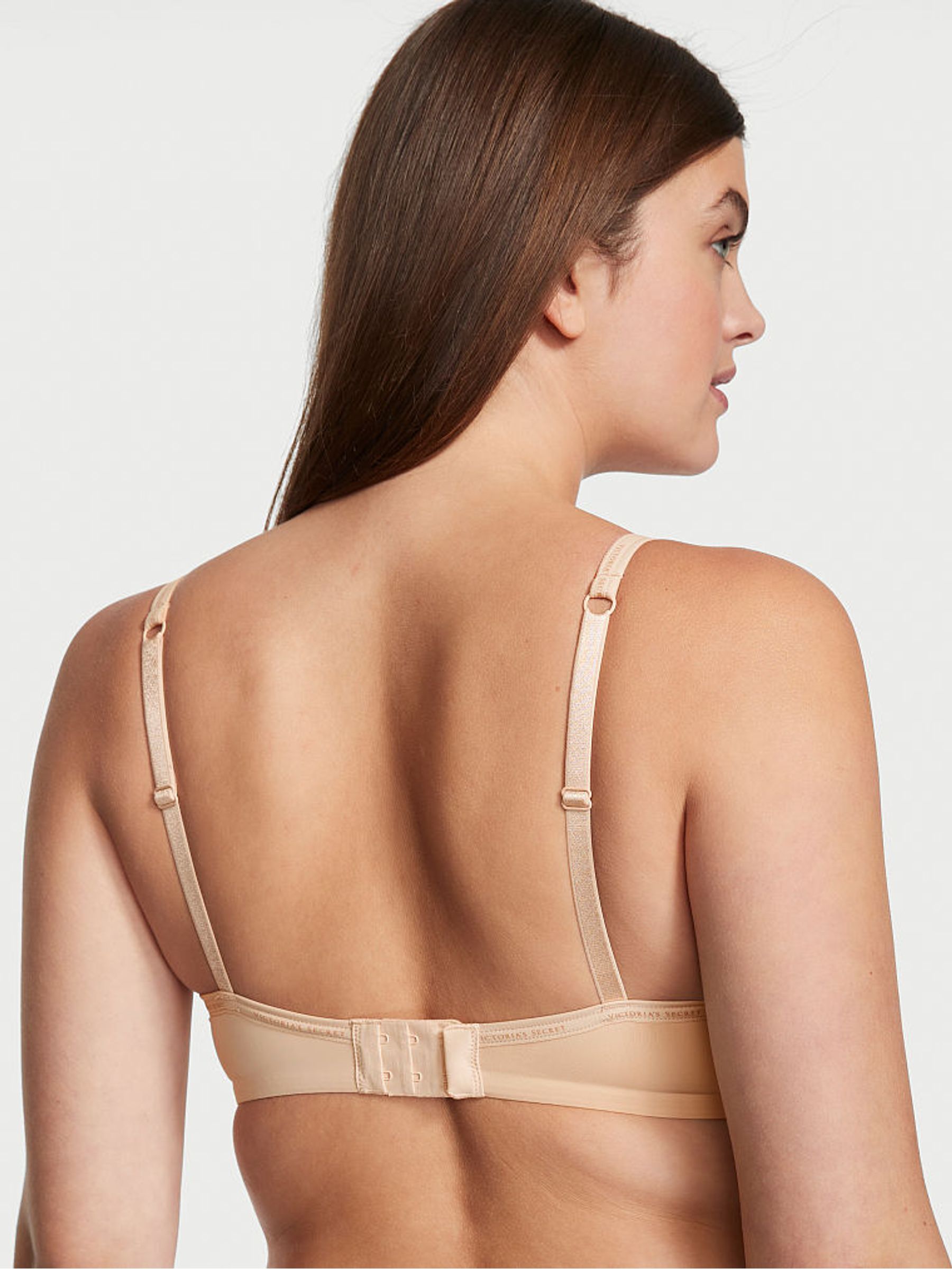 Champagne Nude Mini Logo Non Wired Lightly Lined Bra - Image 2 of 3