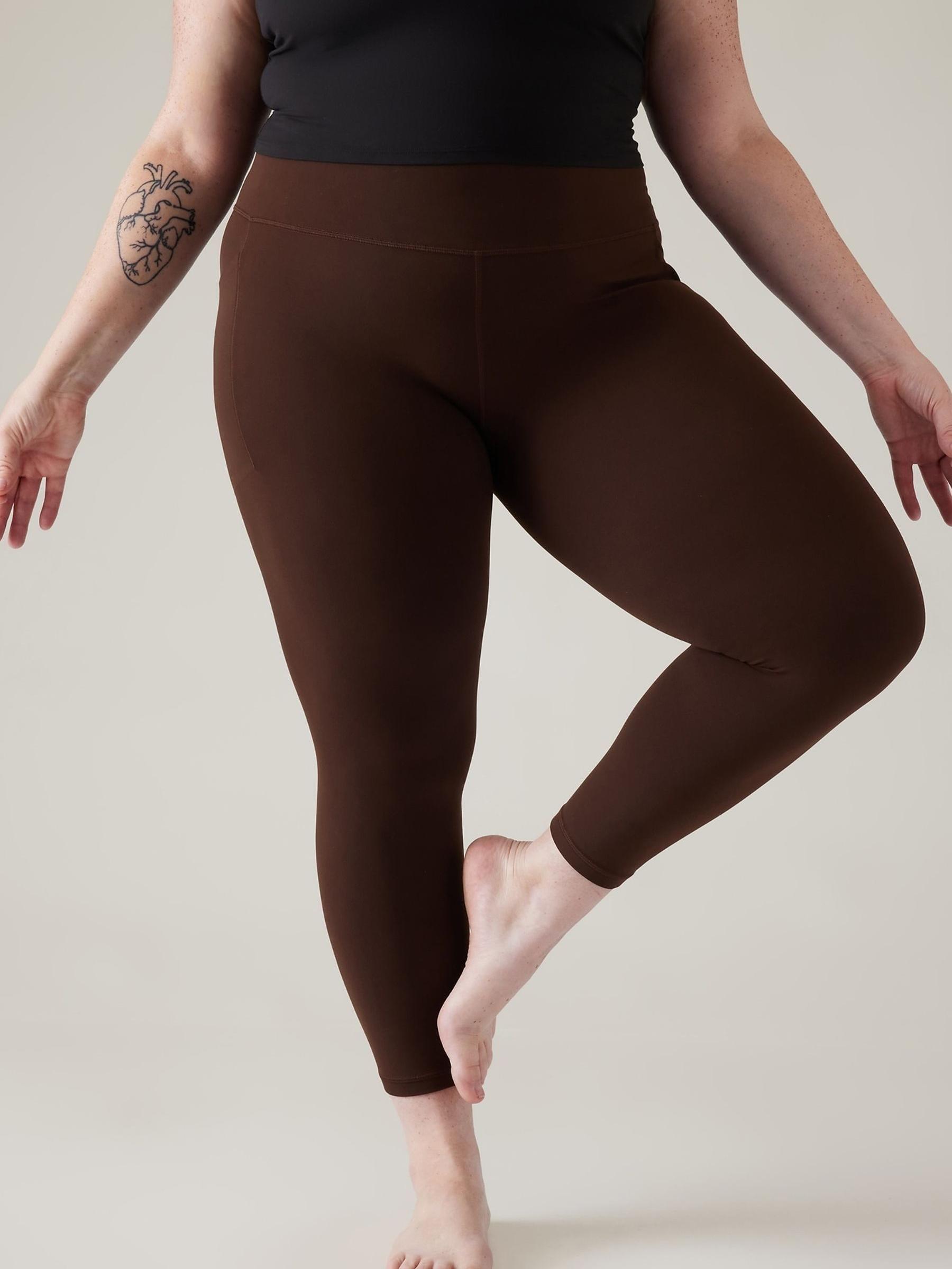 Athleta Brown Salutation Stash 7/8 Leggings - Image 5 of 5