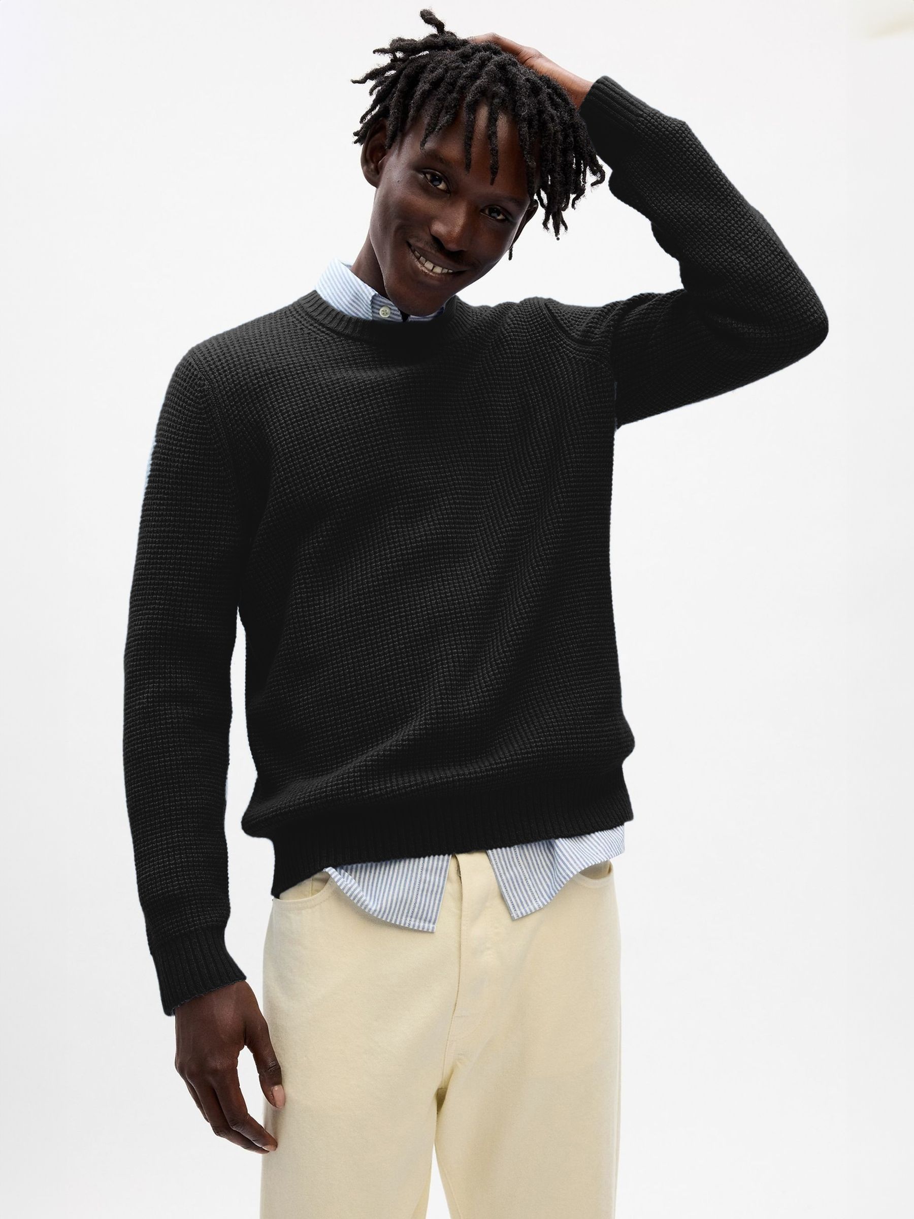 Black Soft Crew Neck Jumper - Image 2 of 2