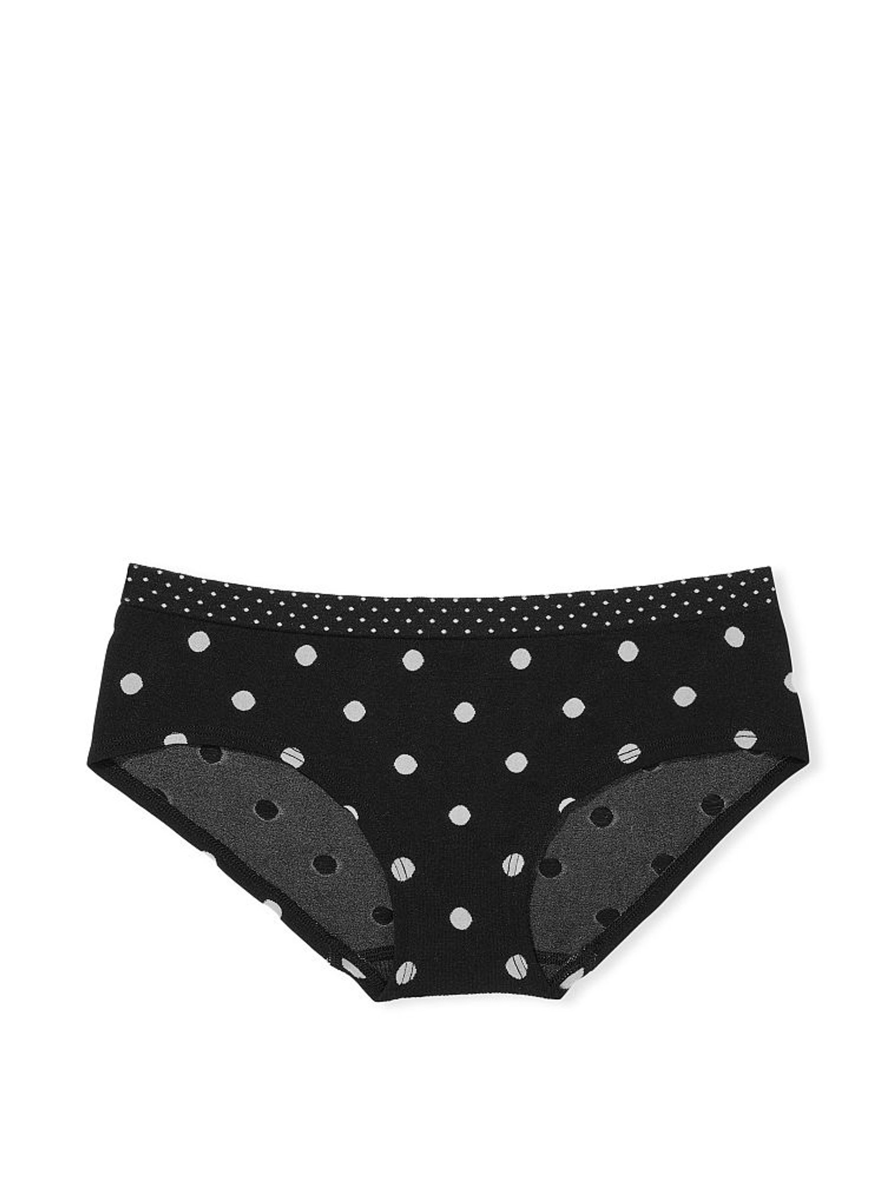 Black Jacquard Dot Seamless Hipster Knickers - Image 2 of 2