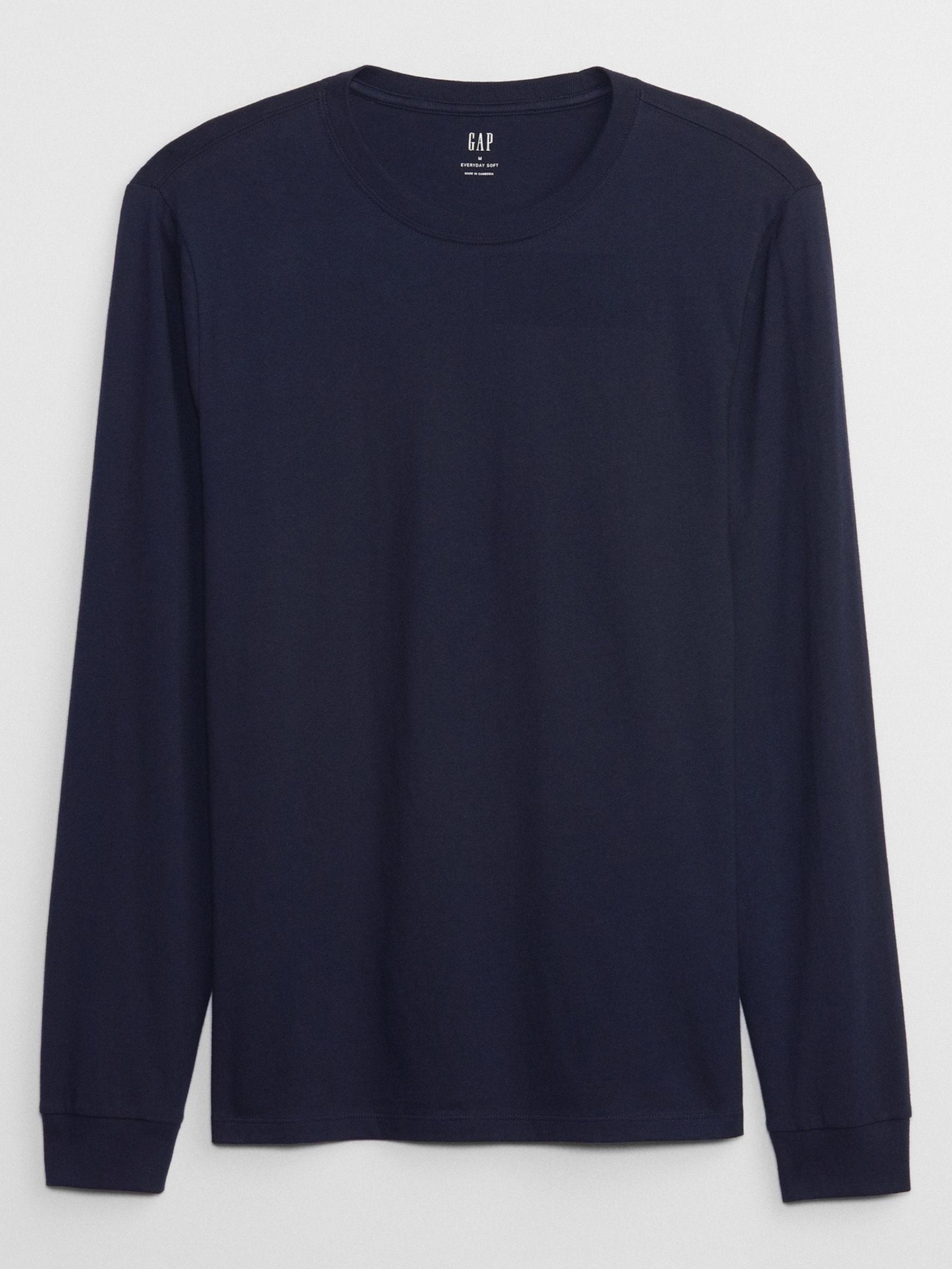 Blue Everyday Soft Long Sleeve Crew Neck T-Shirt - Image 1 of 1